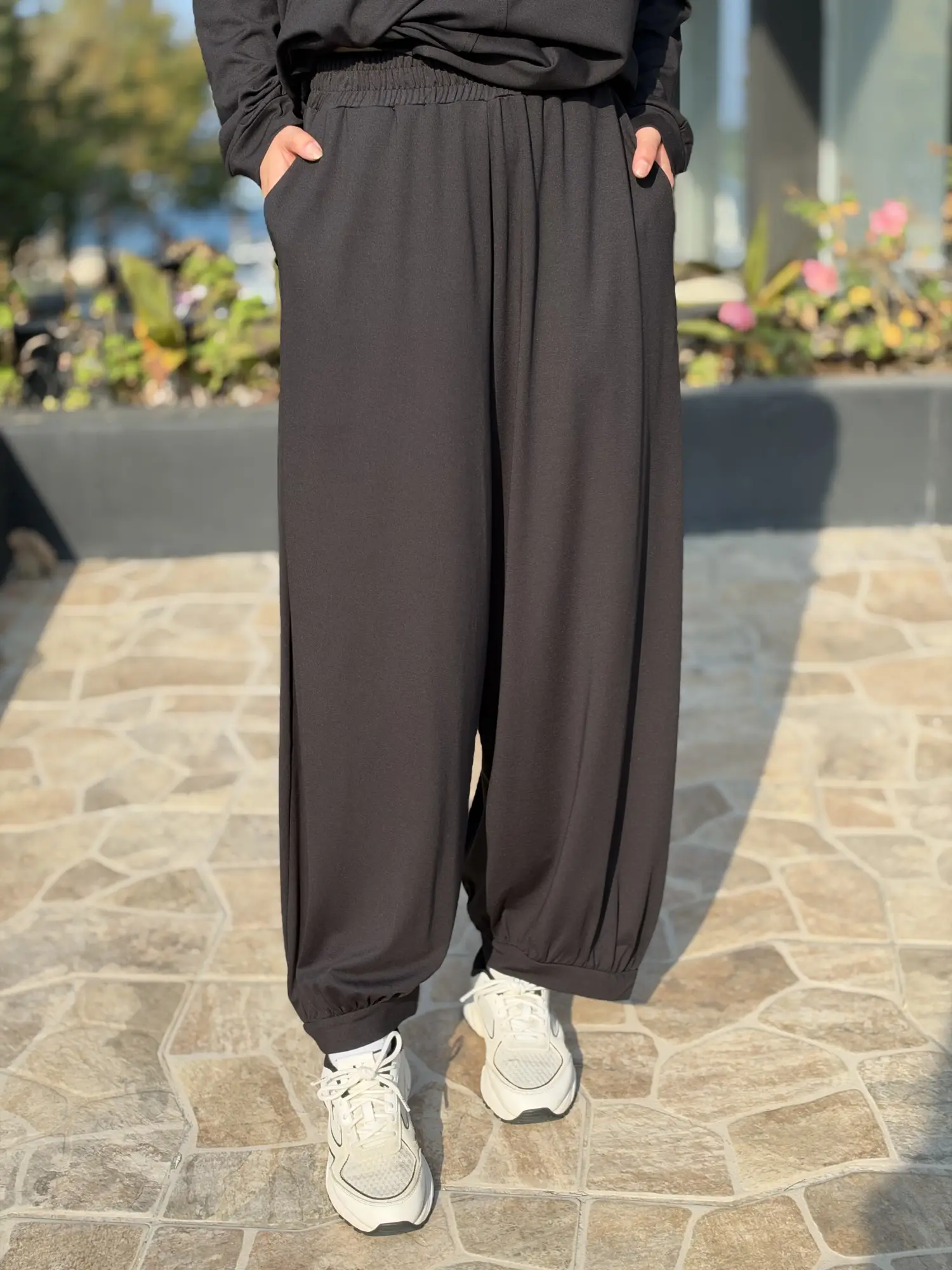 Almarwah Asimetrik Maxi Tunik Şalvar Pantolon Takım 203048