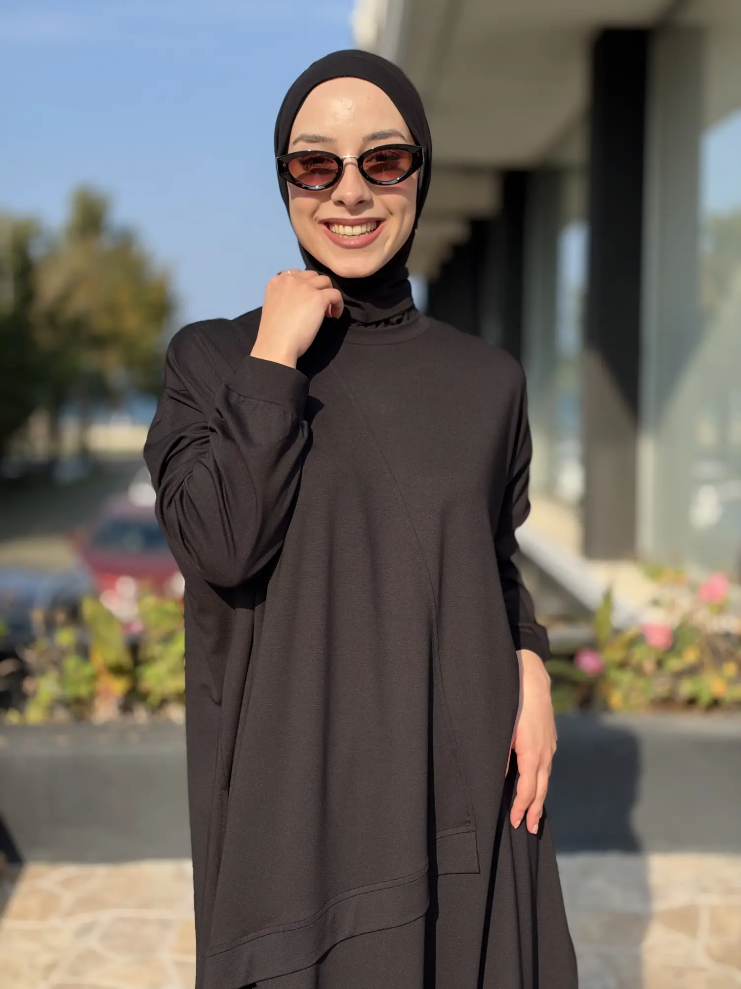 Almarwah Asimetrik Maxi Tunik Şalvar Pantolon Takım 203048