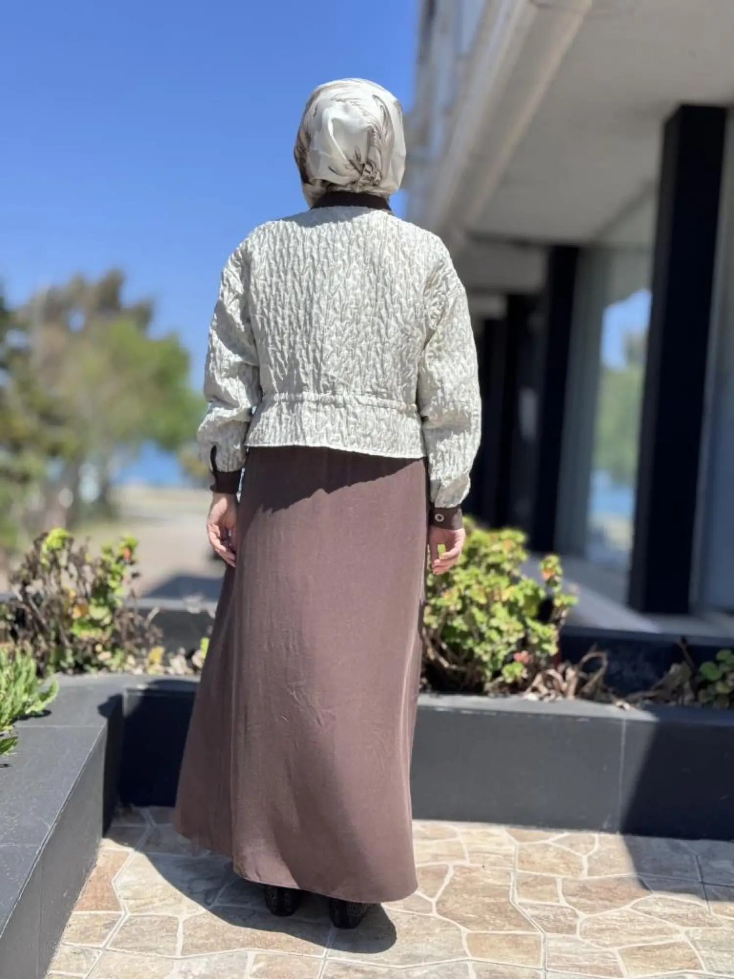 Almarwah Brokar Ceket Tencel Etek Takım 202740