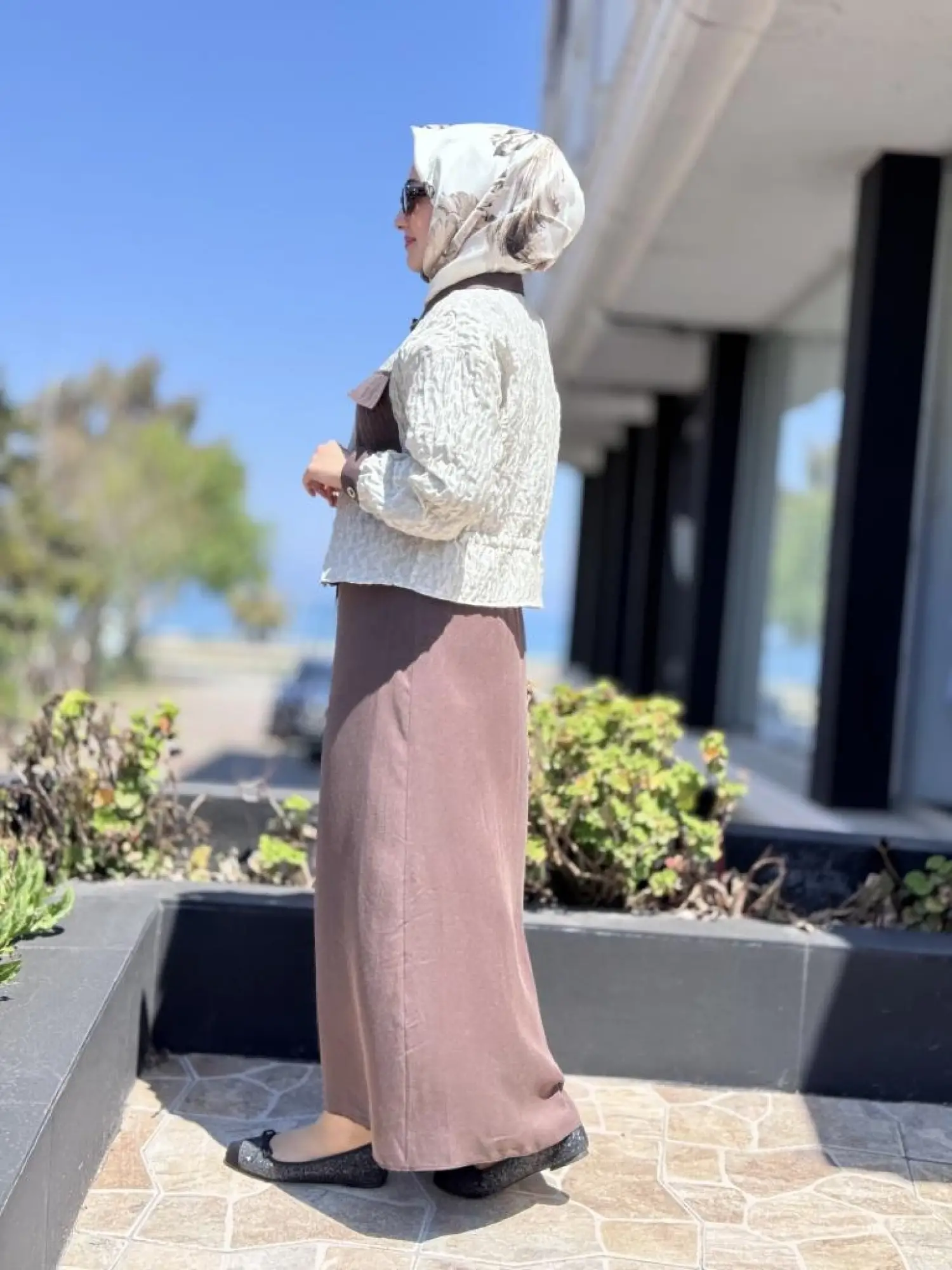 Almarwah Brokar Ceket Tencel Etek Takım 202740