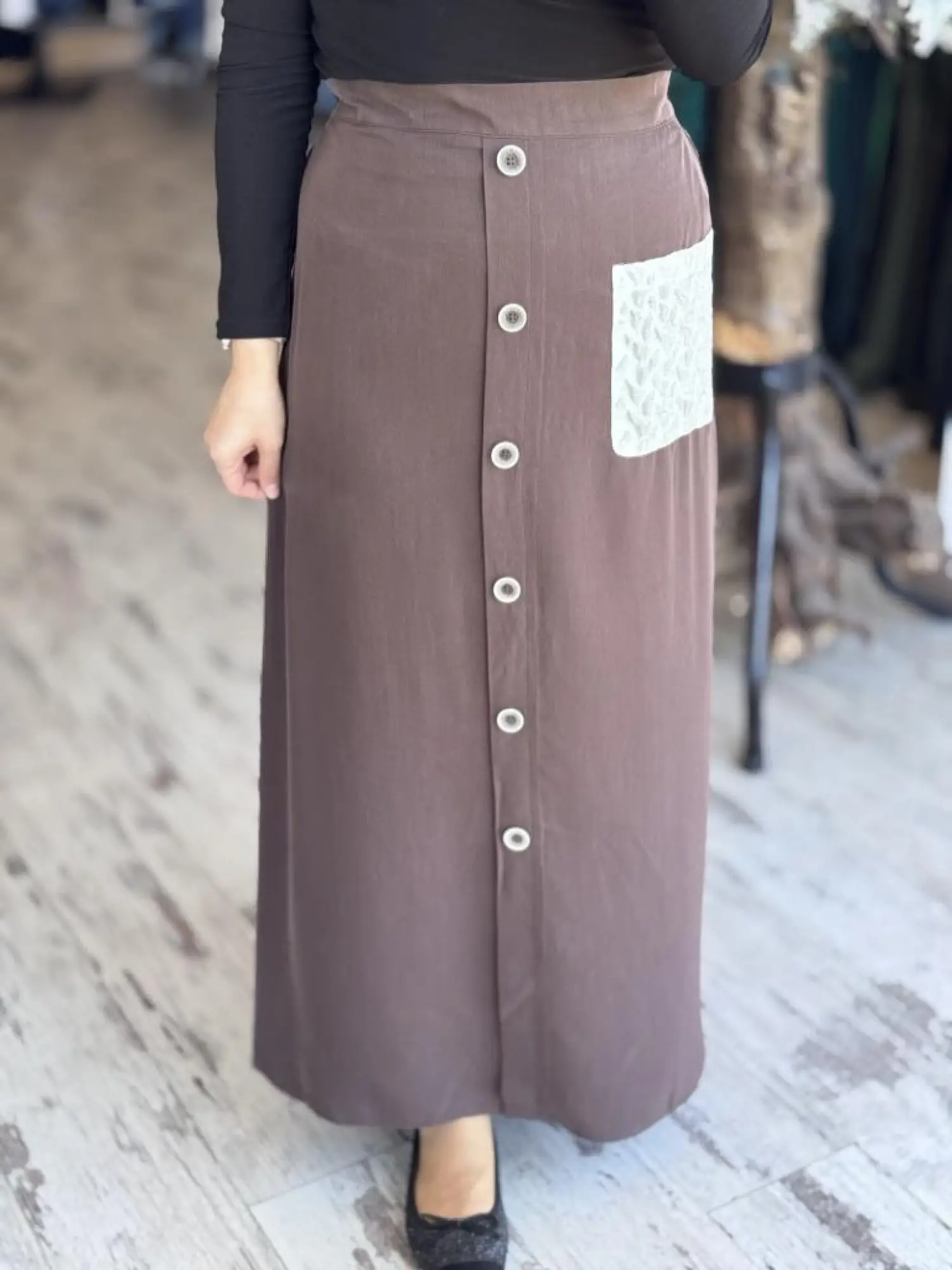 Almarwah Brokar Ceket Tencel Etek Takım 202740