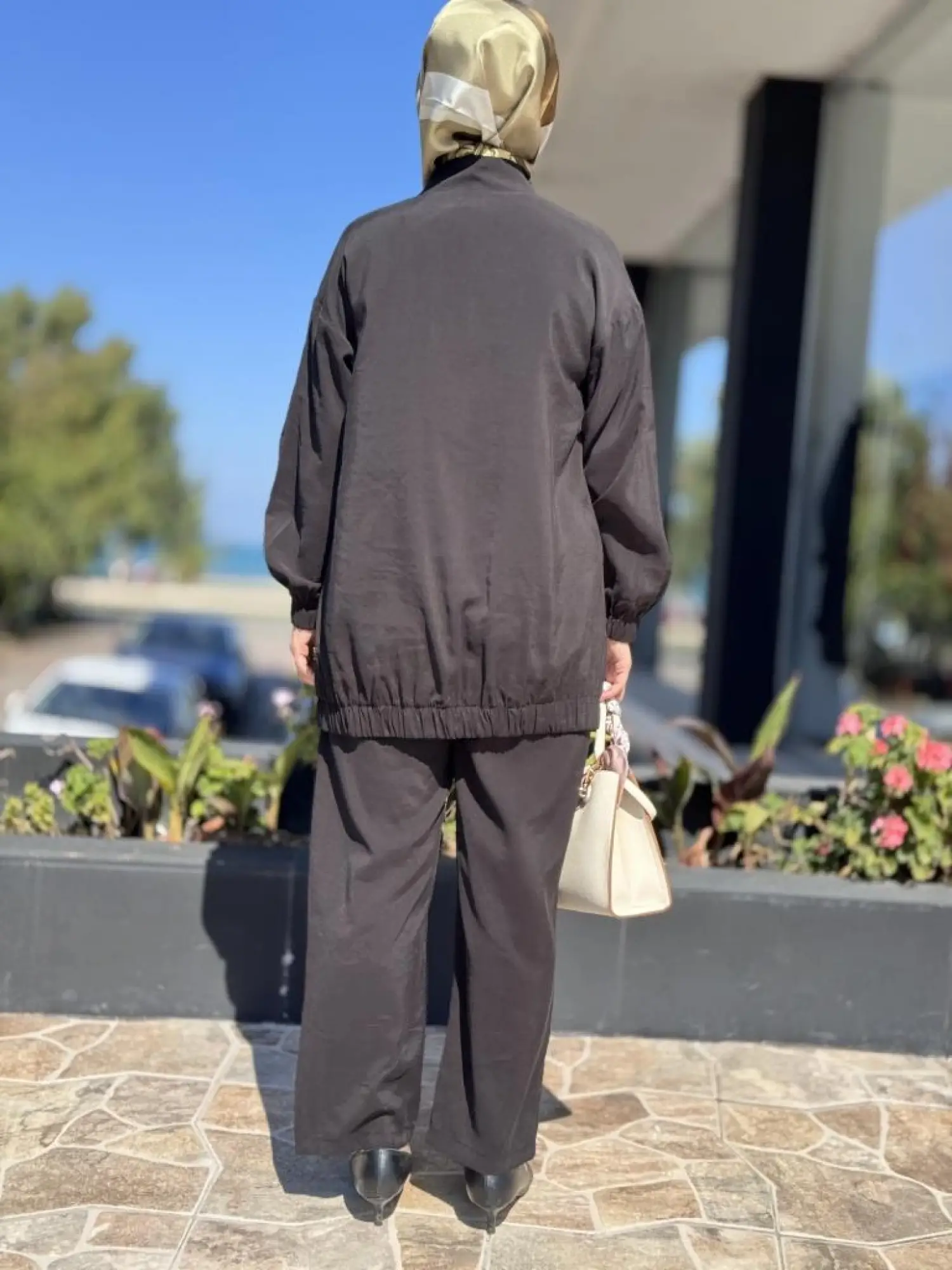 Almarwah Çift Fermuar Detaylı Cepli Kap Pantolon Takım 202894