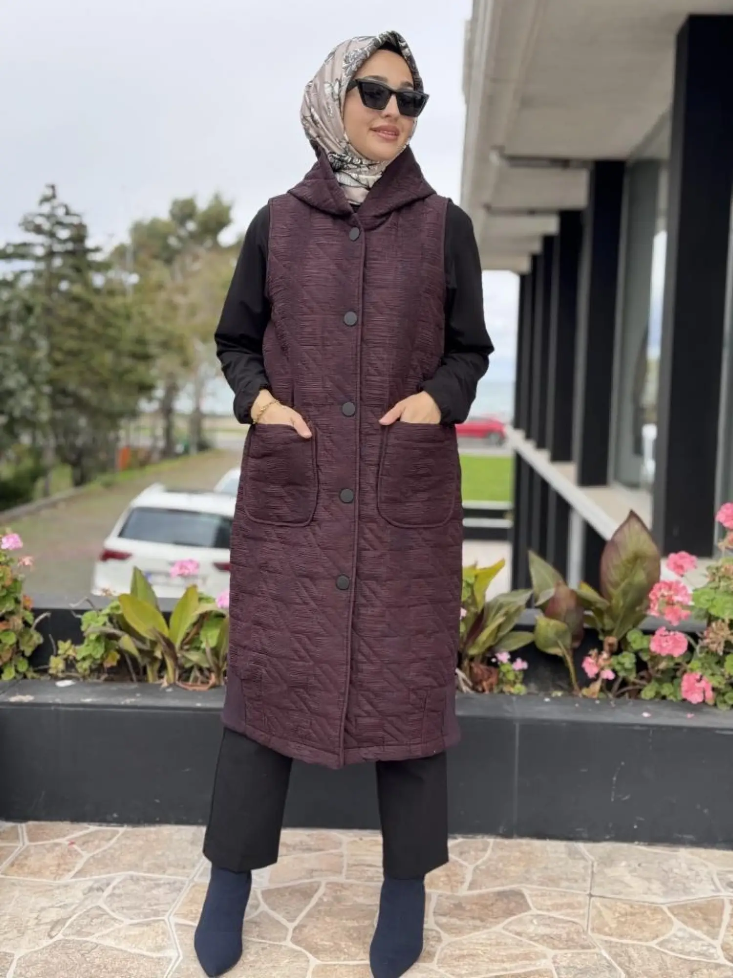 Almarwah Çıtçıt Kapamalı Cepli Kapitone Yelek 505329