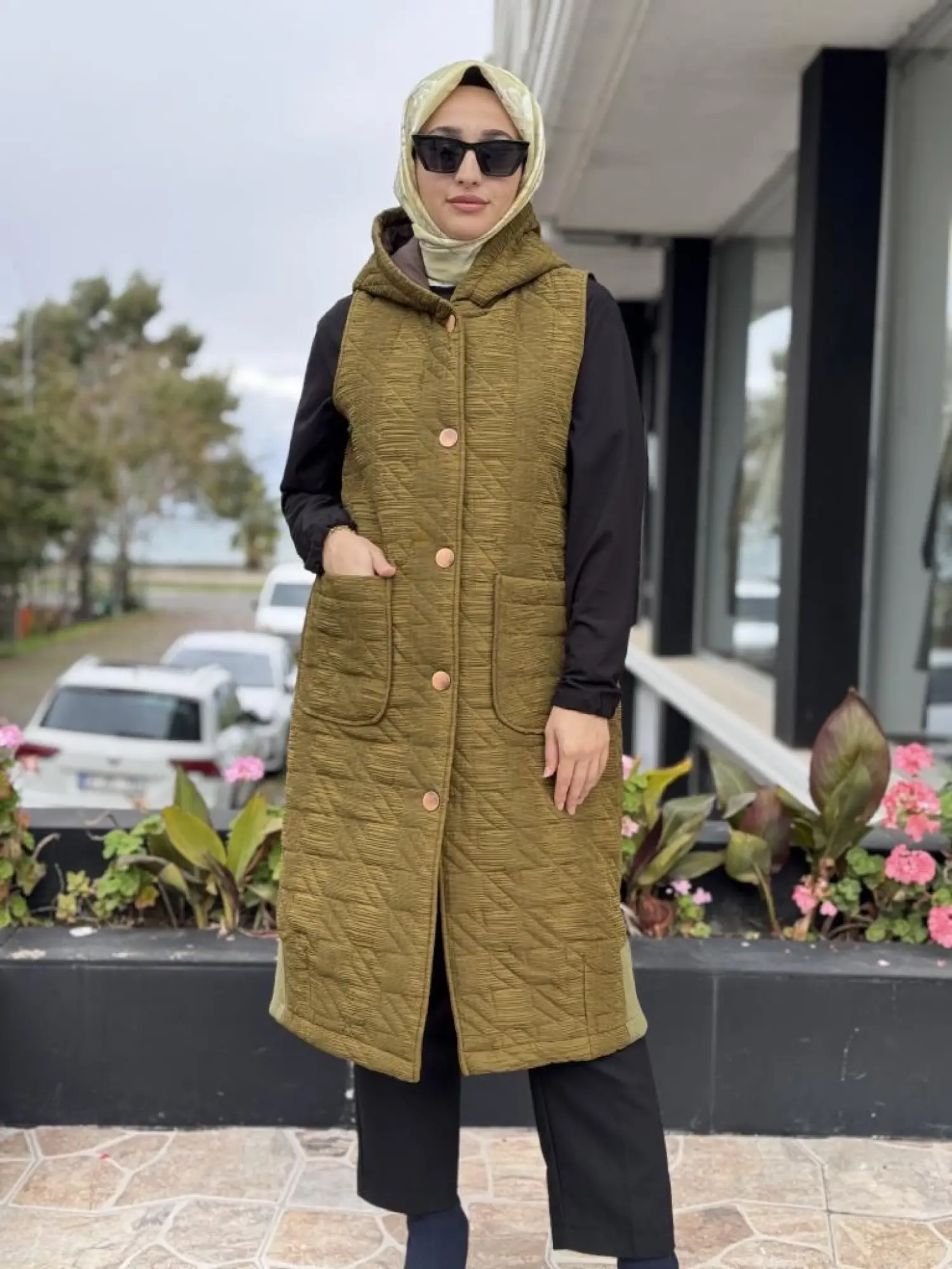 Almarwah Çıtçıt Kapamalı Cepli Kapitone Yelek 505329