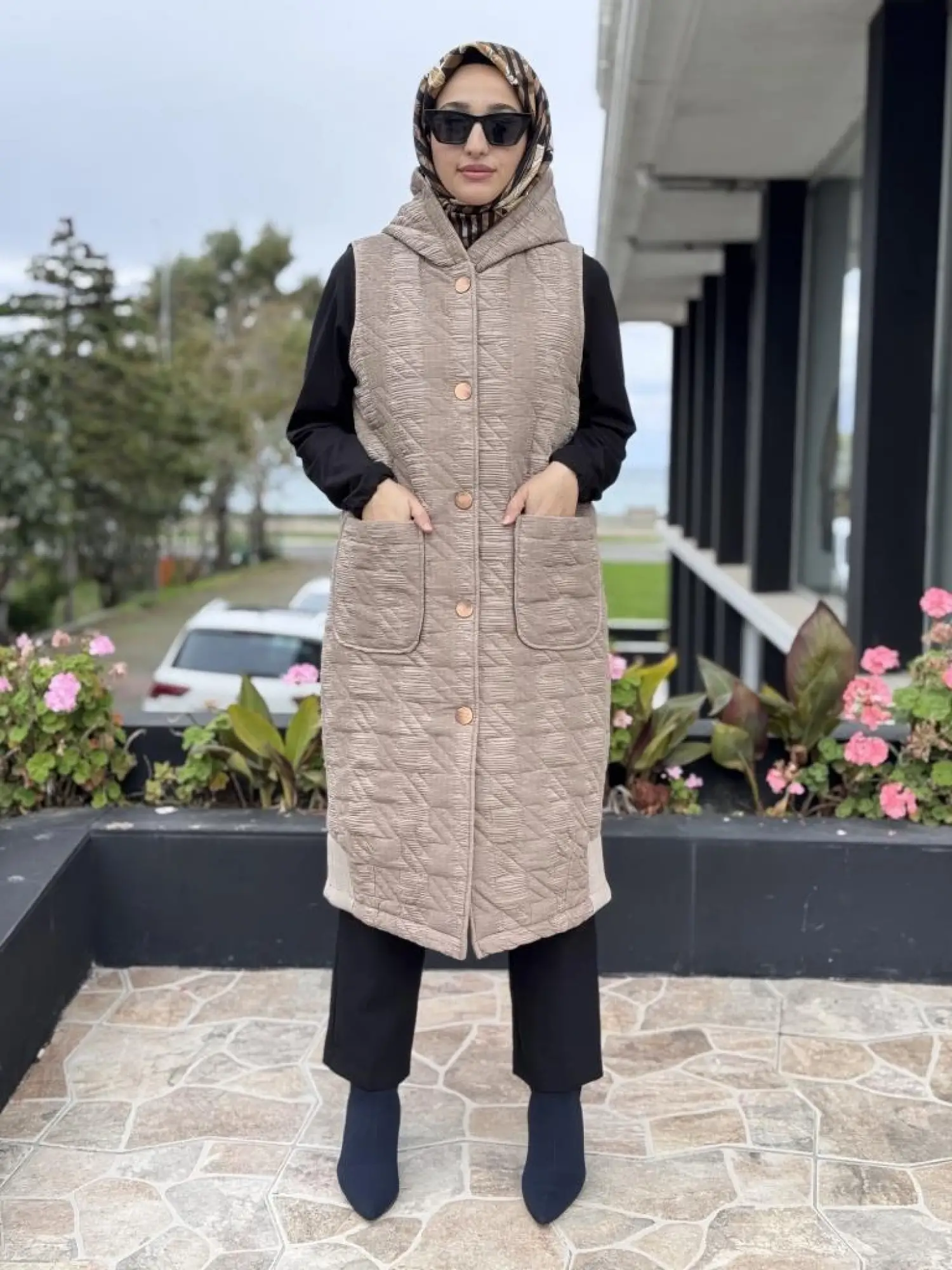 Almarwah Çıtçıt Kapamalı Cepli Kapitone Yelek 505329