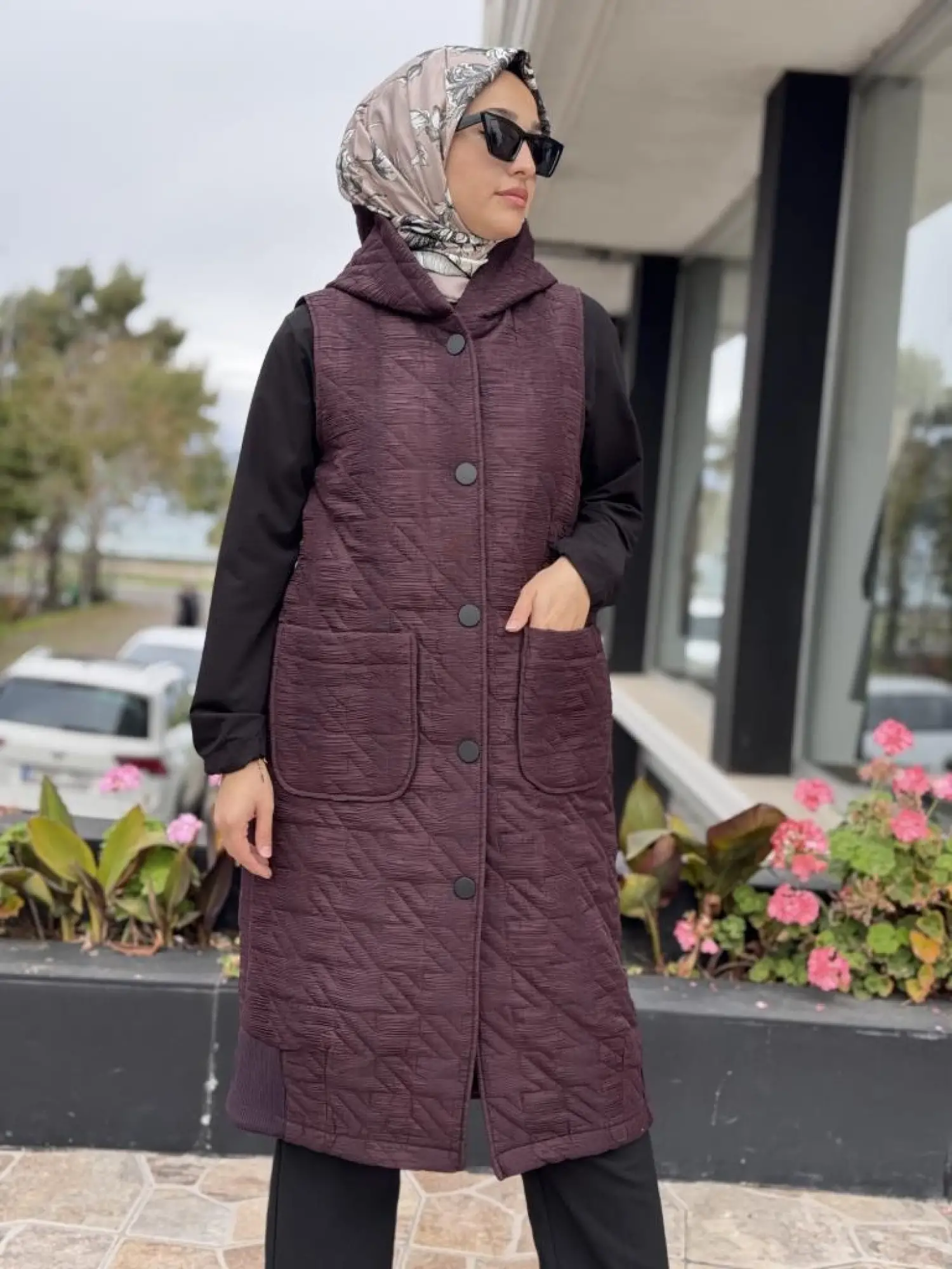 Almarwah Çıtçıt Kapamalı Cepli Kapitone Yelek 505329