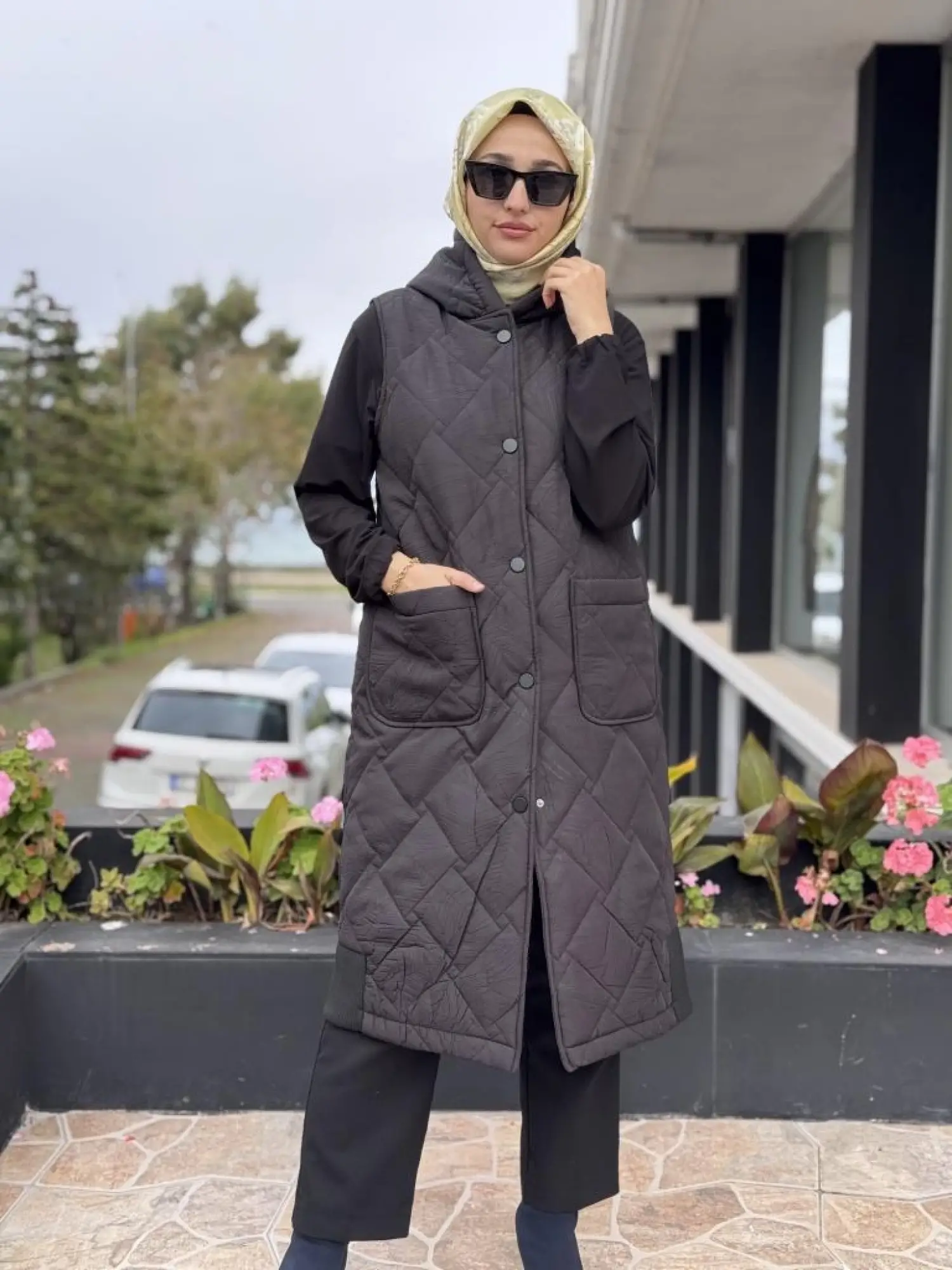 Almarwah Çıtçıt Kapamalı Cepli Kapitone Yelek 505329