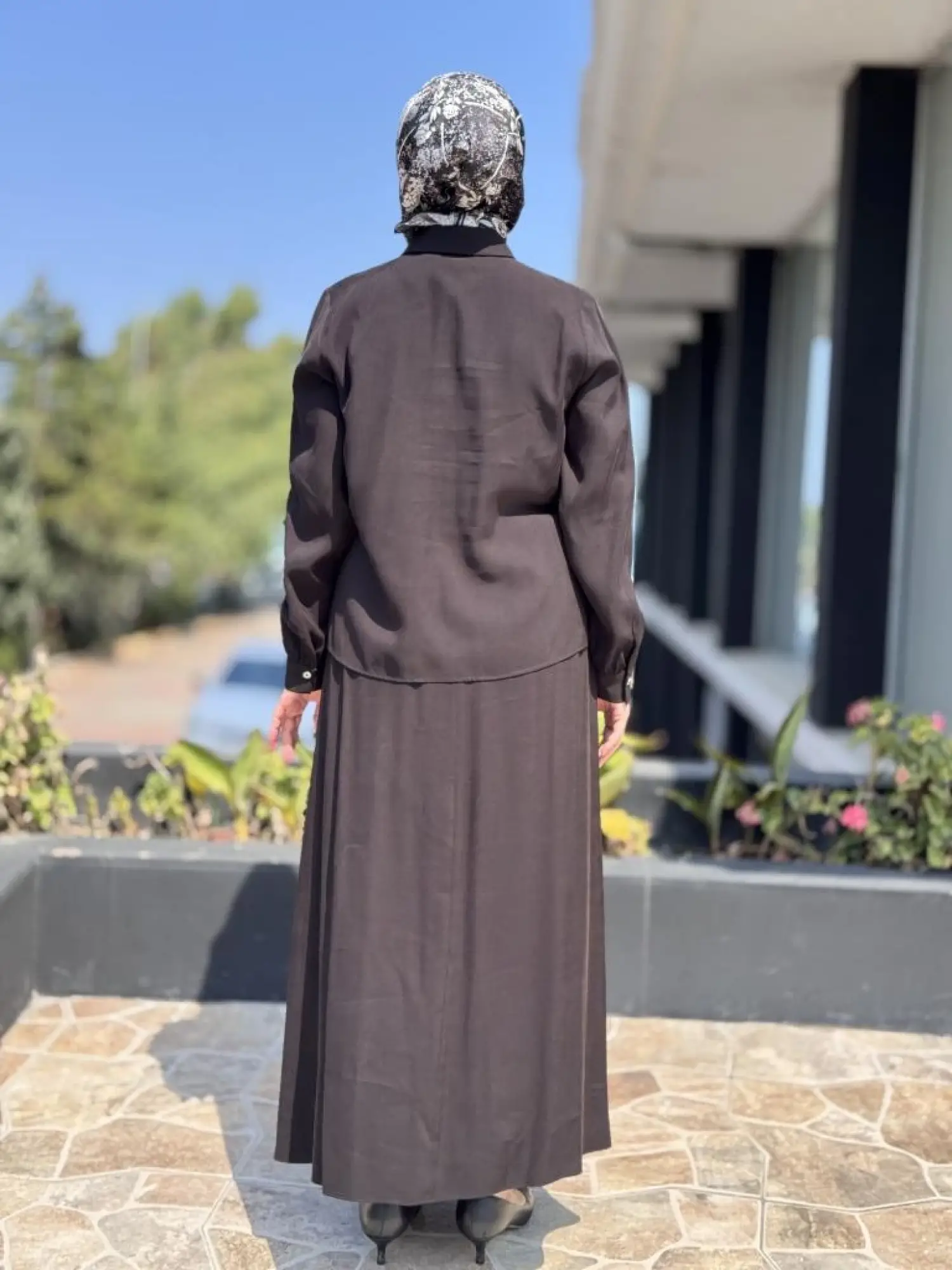 Almarwah Dantel Detaylı Gömlek Etek Takım 202869