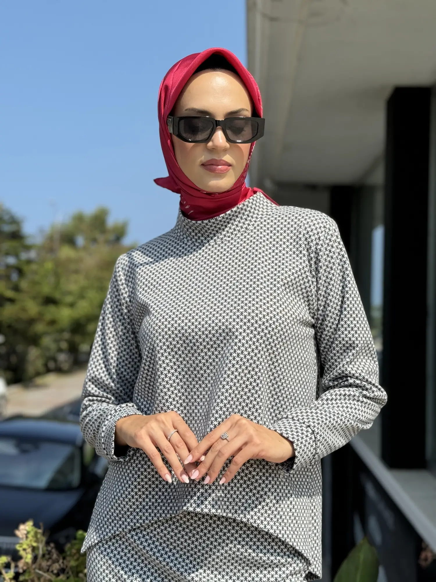 Almarwah Desenli Tunik Etek Takım 202676