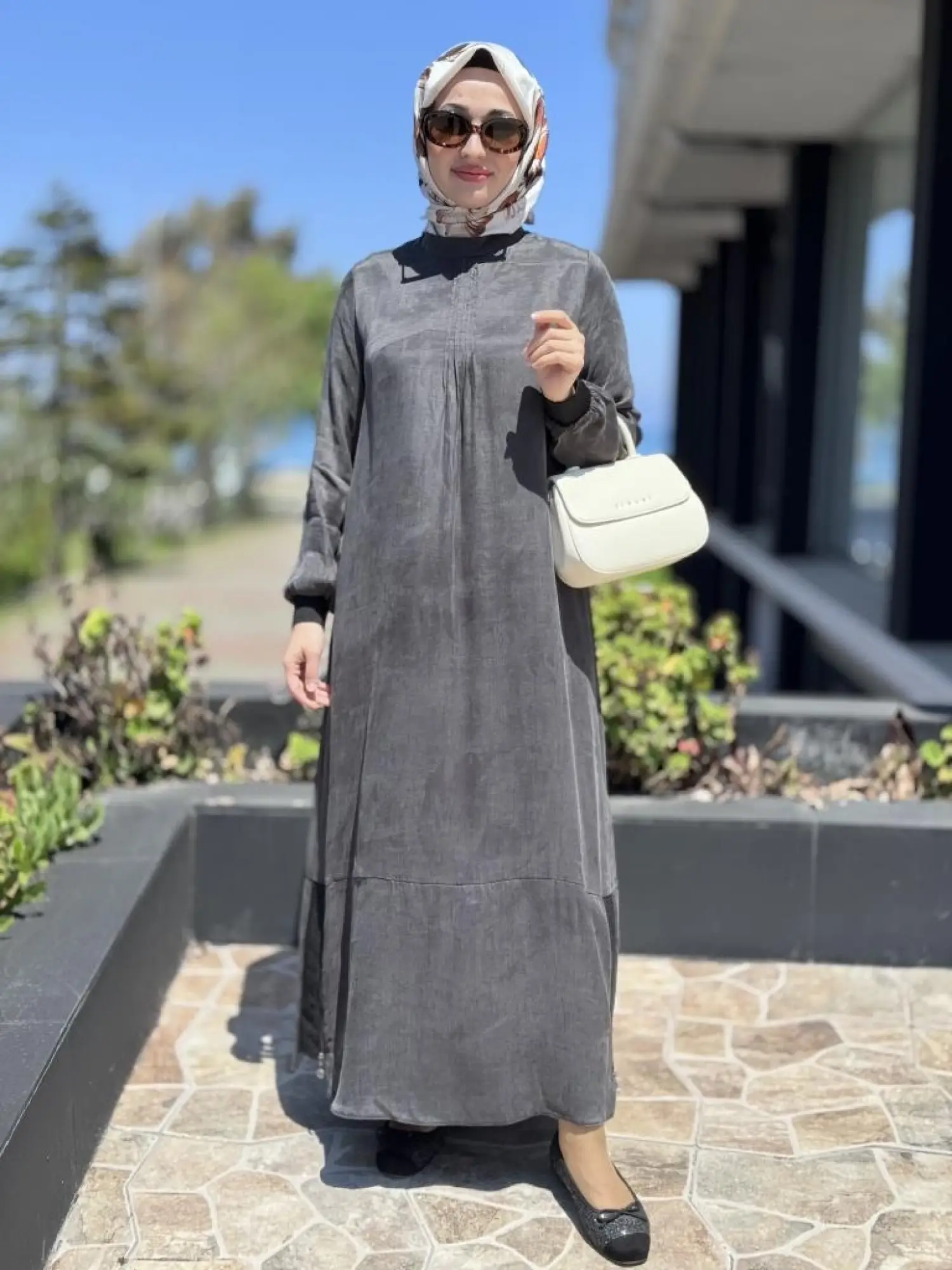 Almarwah Drape Detaylı Liosel Elbise 303809