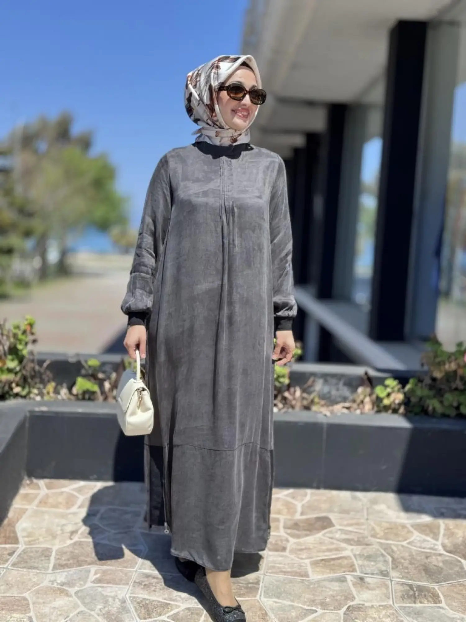 Almarwah Drape Detaylı Liosel Elbise 303809