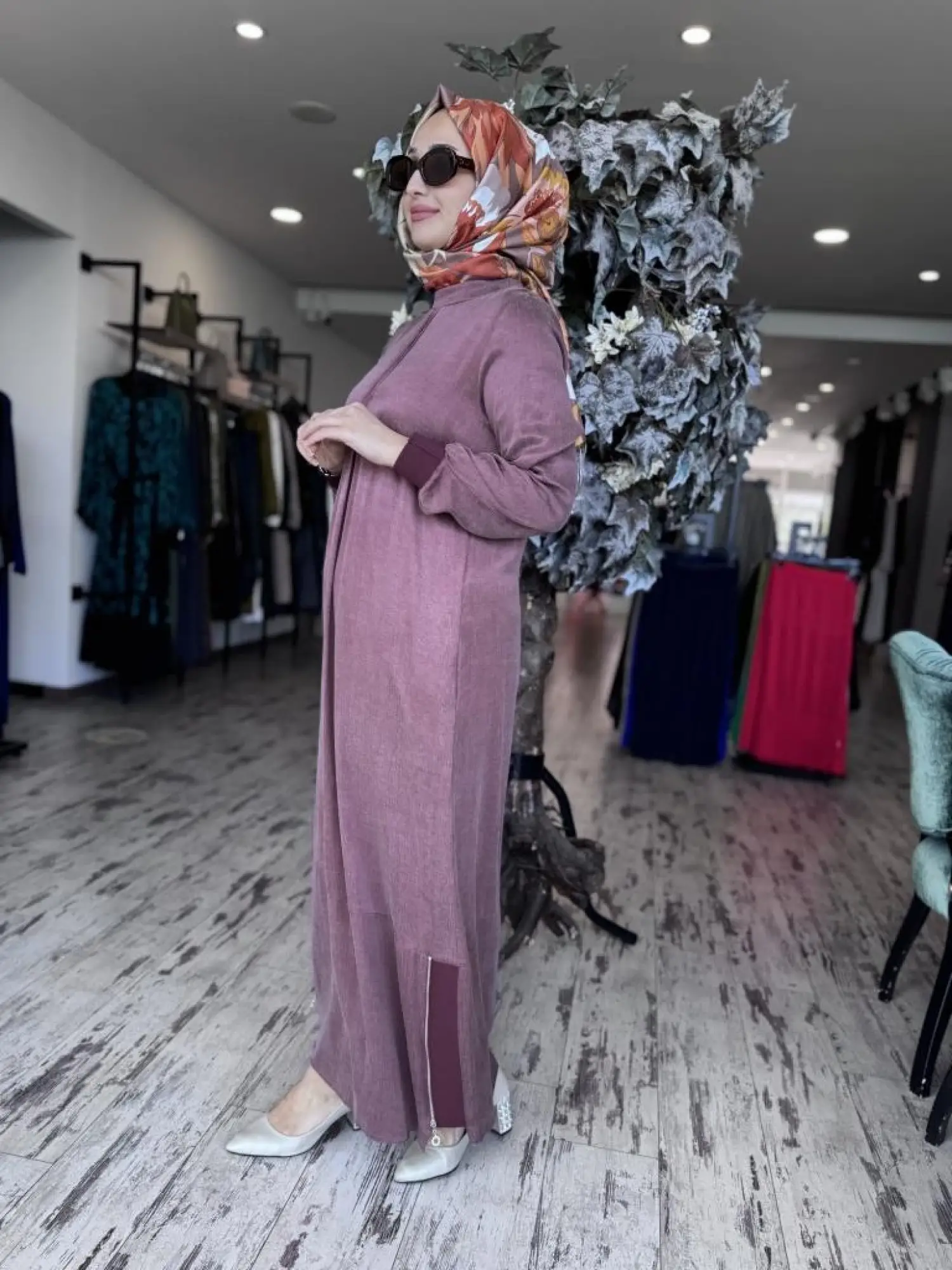 Almarwah Drape Detaylı Liosel Elbise 303809