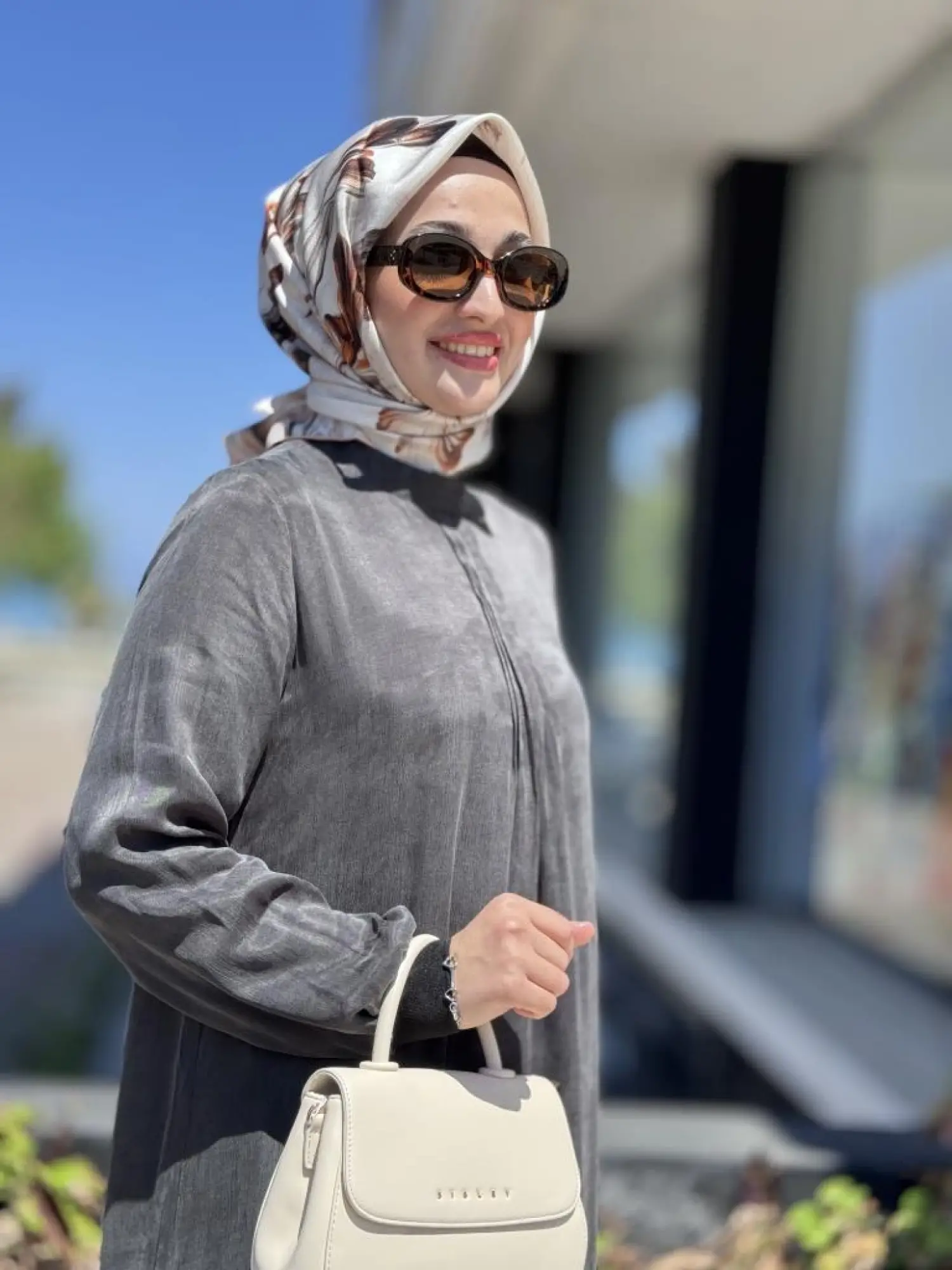 Almarwah Drape Detaylı Liosel Elbise 303809