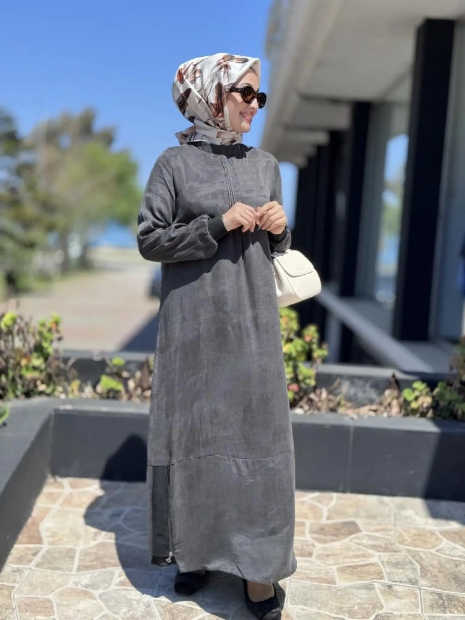 Almarwah Drape Detaylı Liosel Elbise 303809