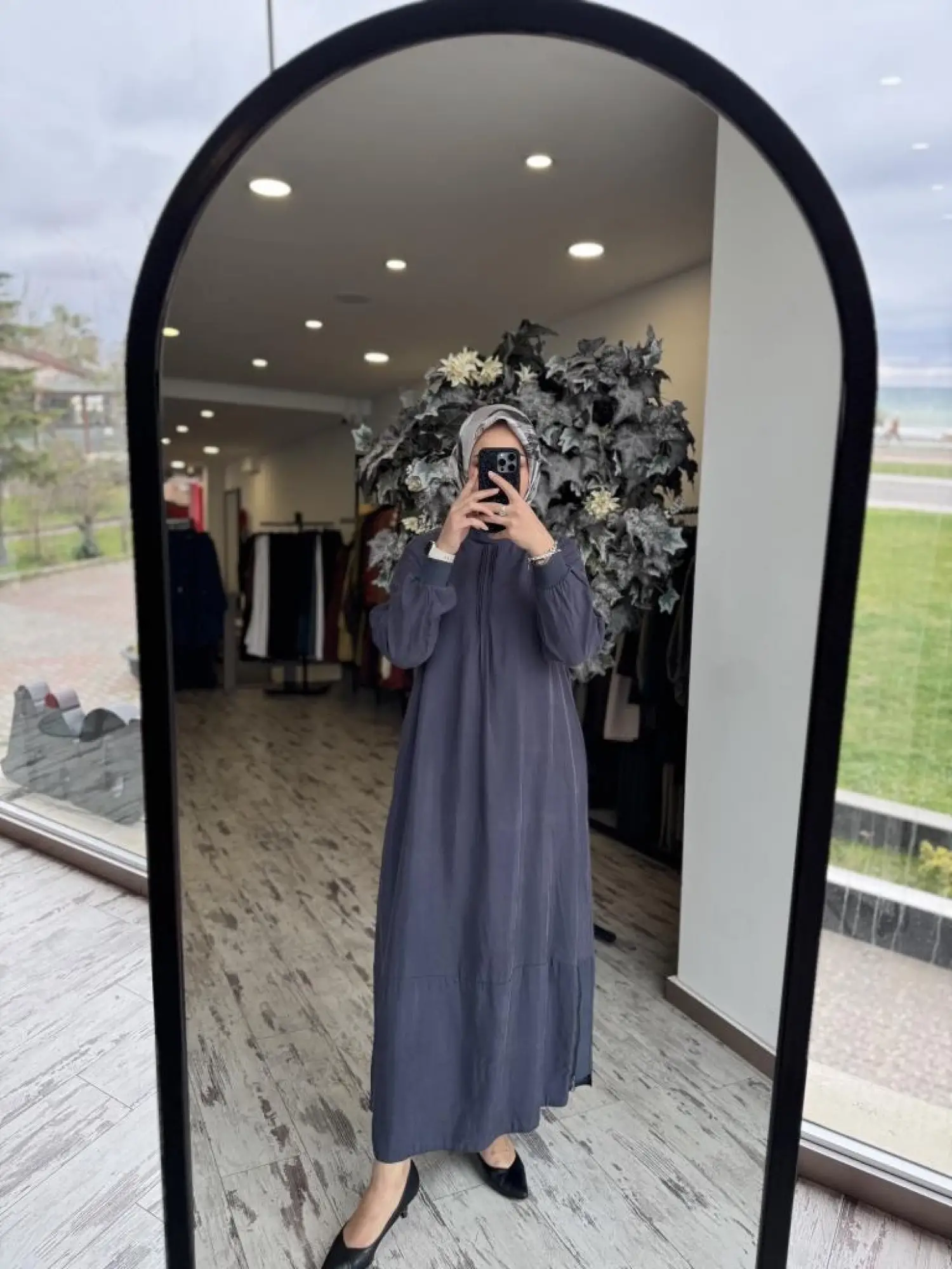 Almarwah Drape Detaylı Liosel Elbise 303809