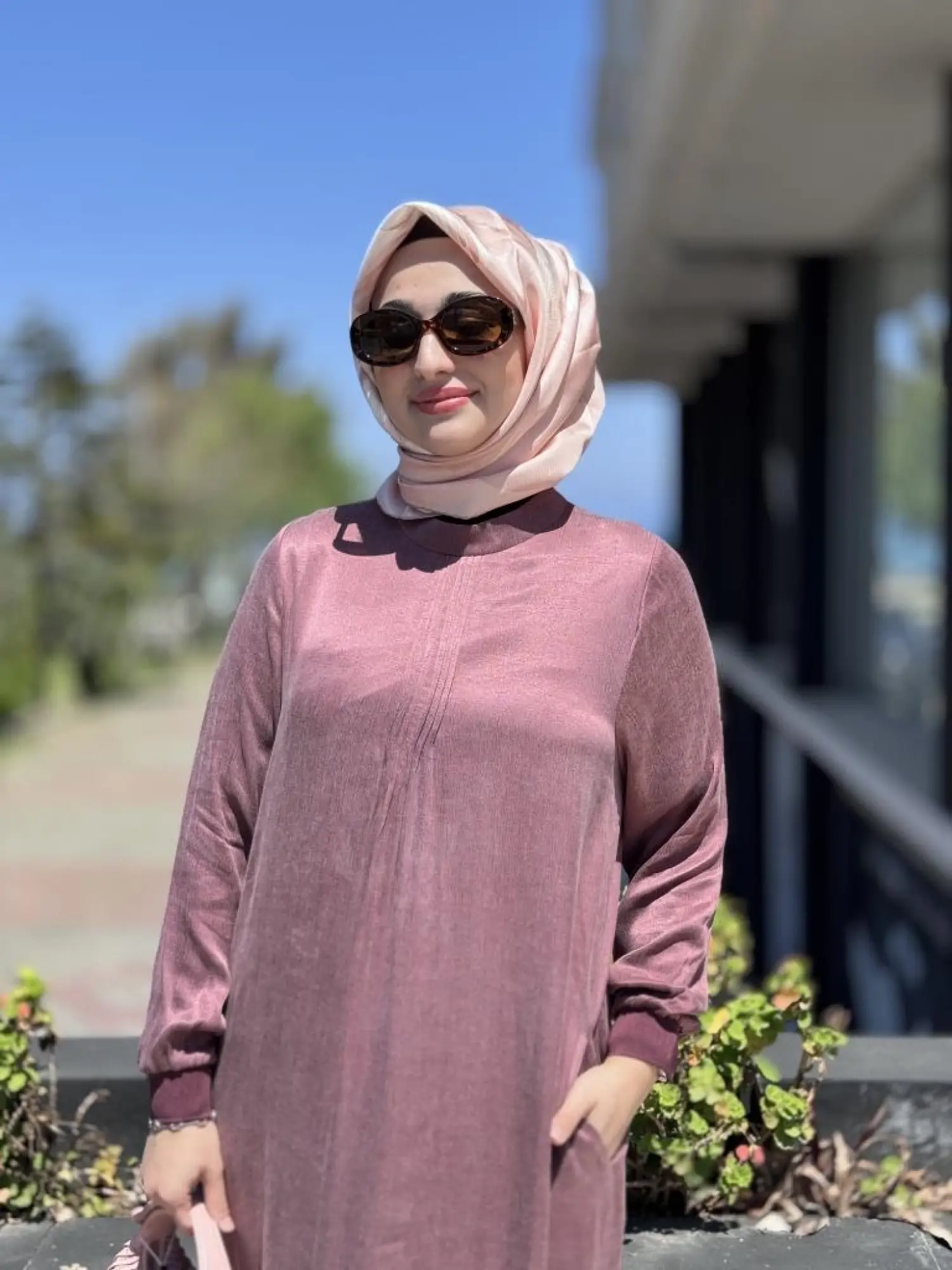 Almarwah Drape Detaylı Liosel Elbise 303809