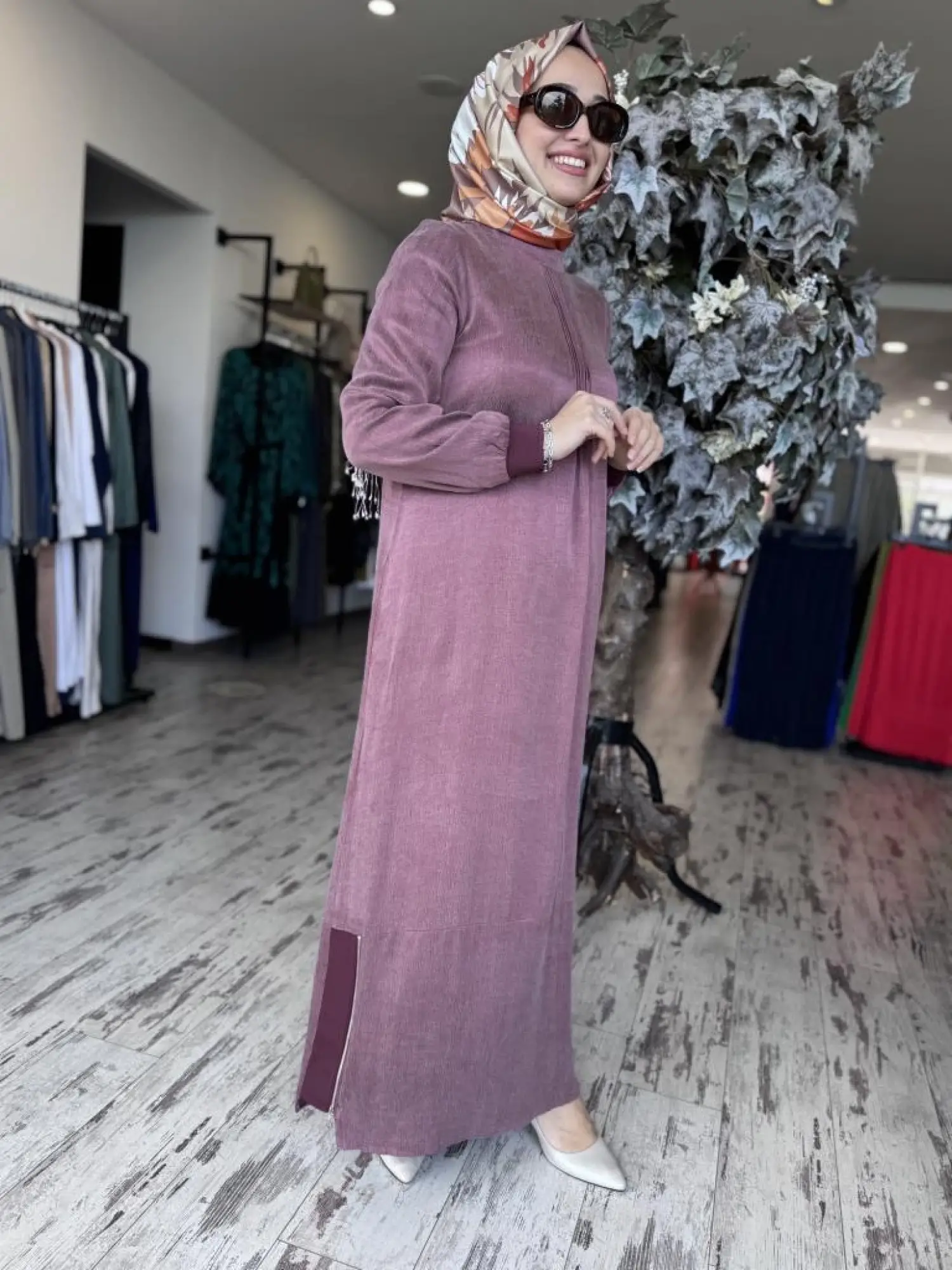 Almarwah Drape Detaylı Liosel Elbise 303809