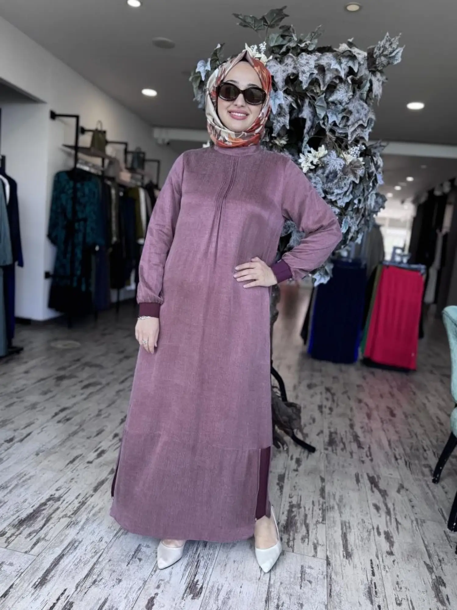 Almarwah Drape Detaylı Liosel Elbise 303809