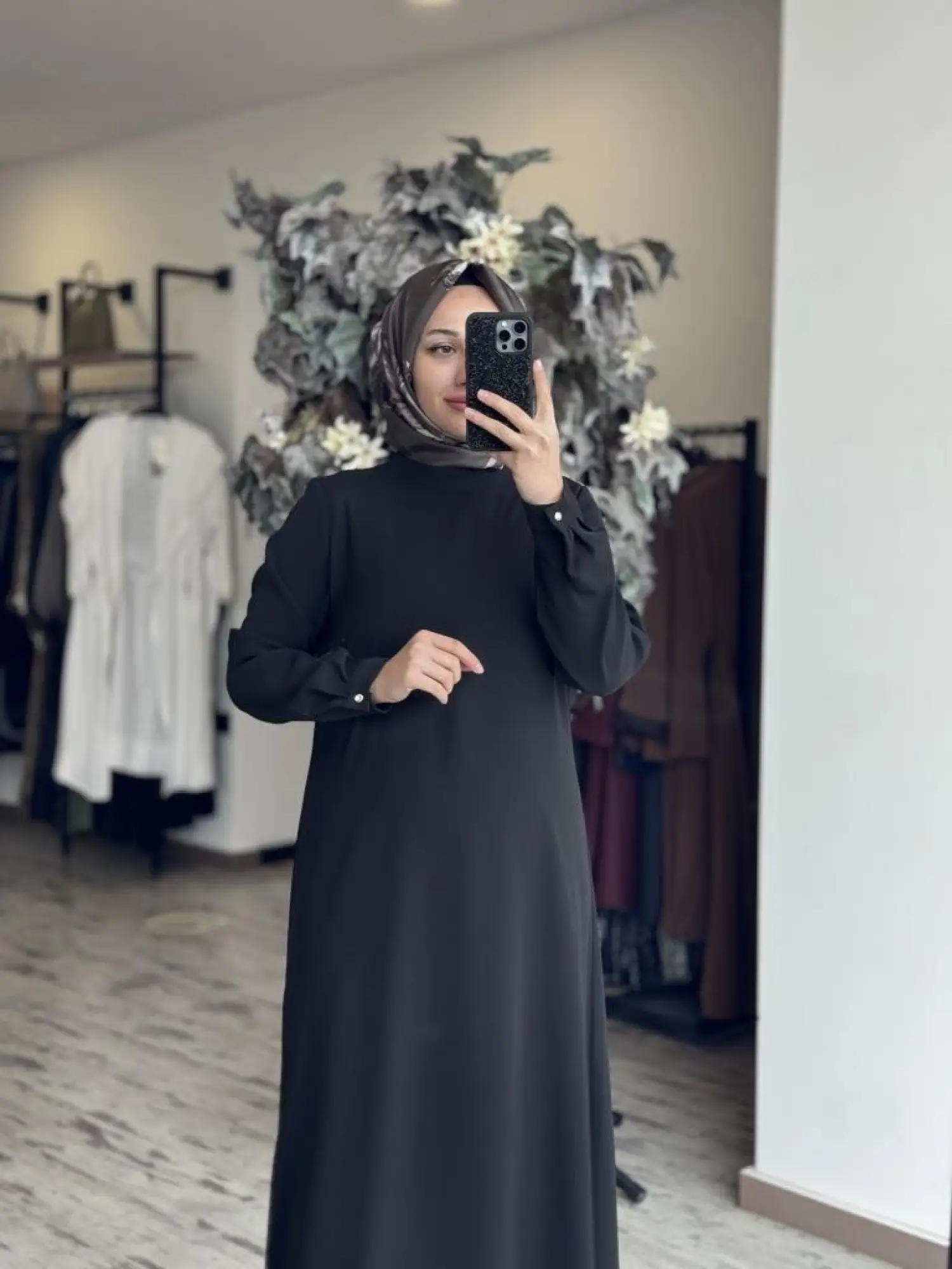 Almarwah Düz Krep Elbise 90494