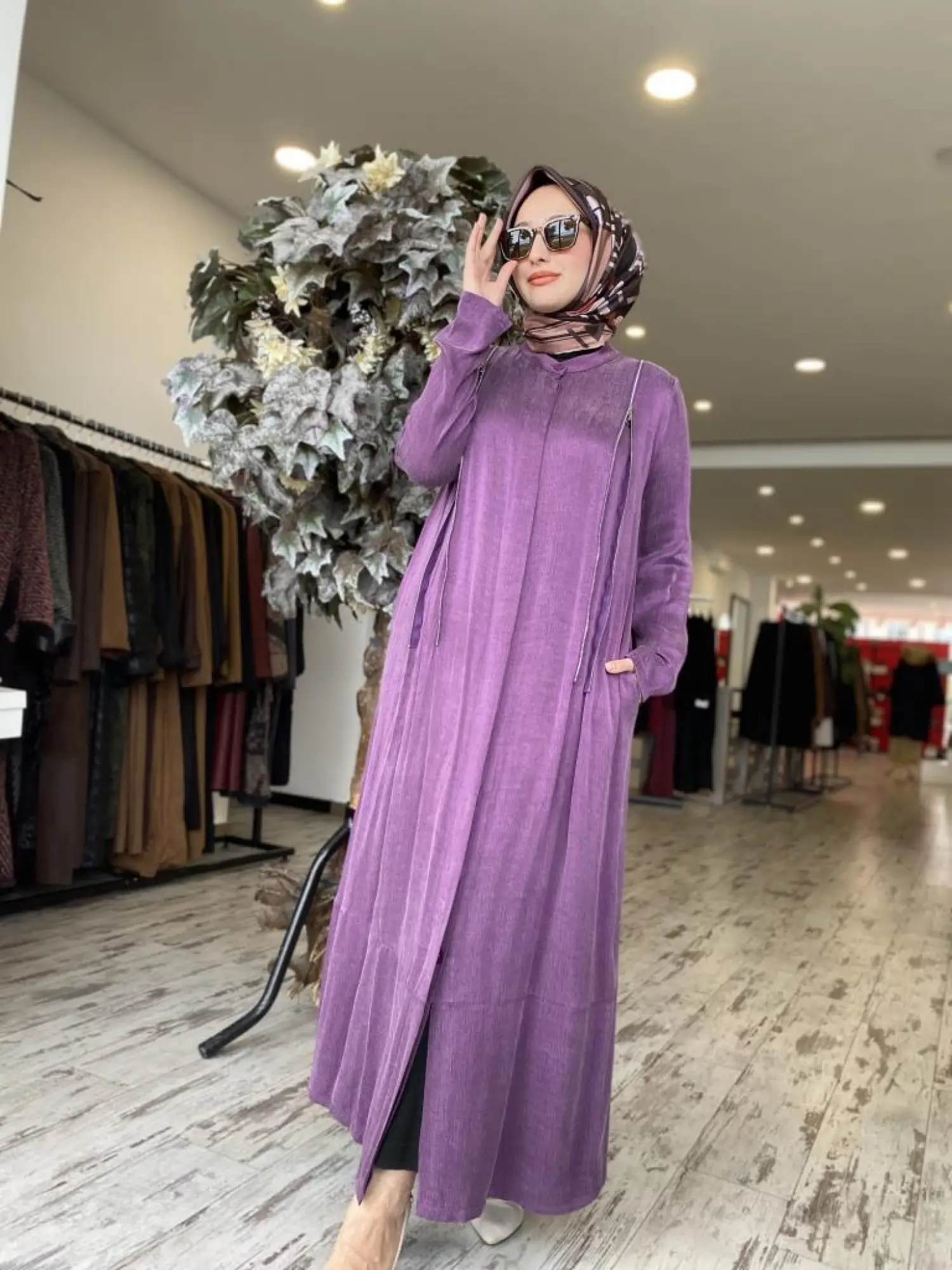 Almarwah Fermuar Detaylı Cupra İpek Kap 404915