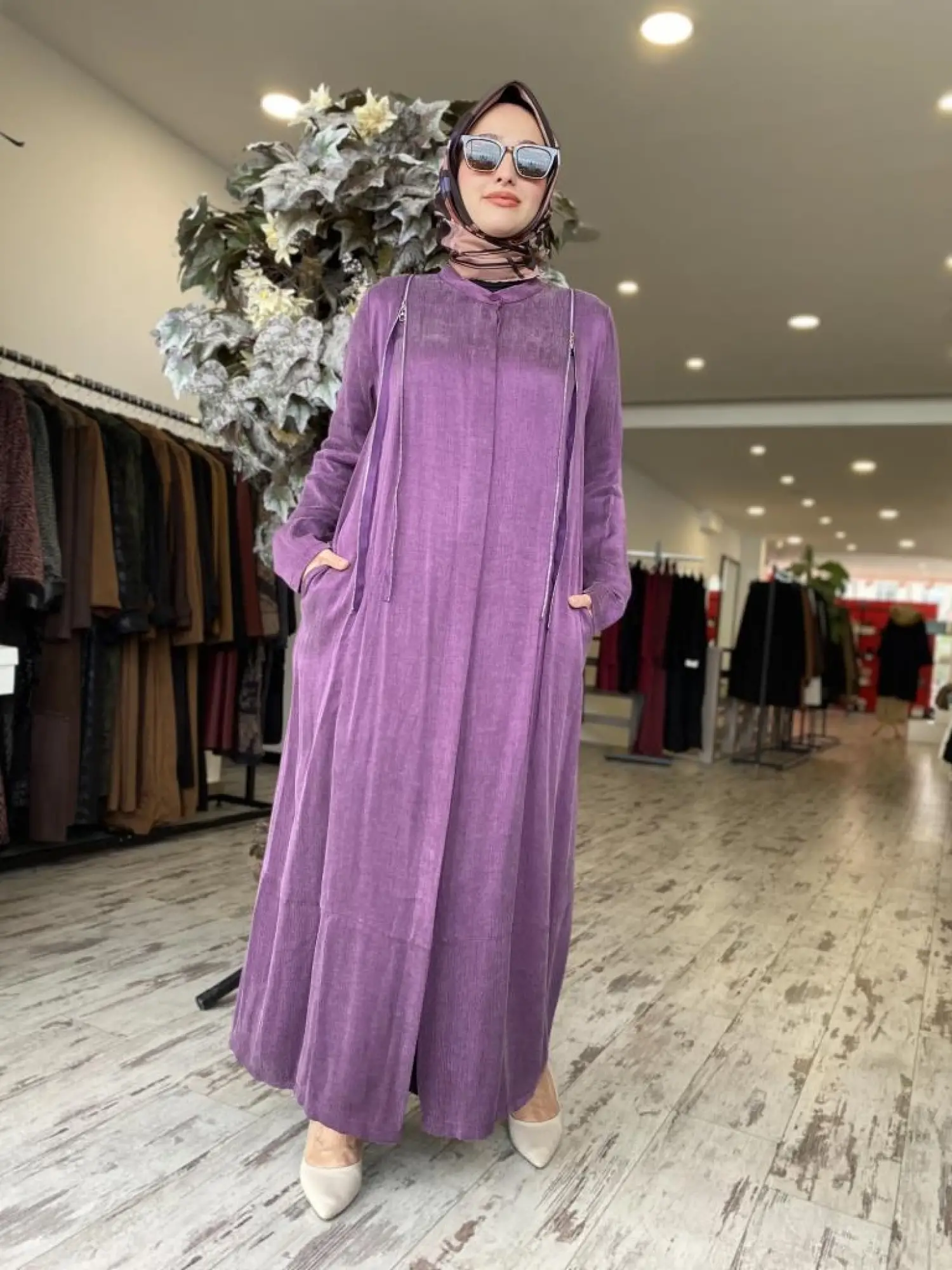 Almarwah Fermuar Detaylı Cupra İpek Kap 404915