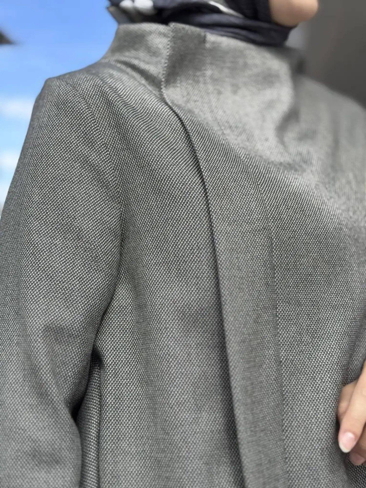 Almarwah Fermuar Kapamalı Asimetrik Ceket 404993