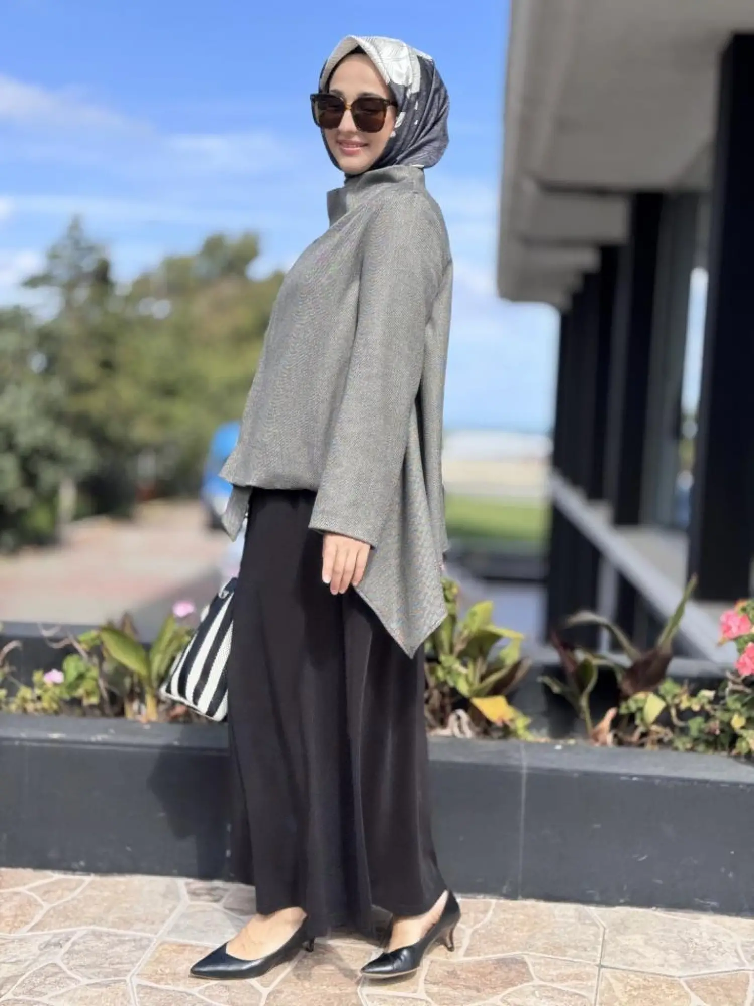 Almarwah Fermuar Kapamalı Asimetrik Ceket 404993