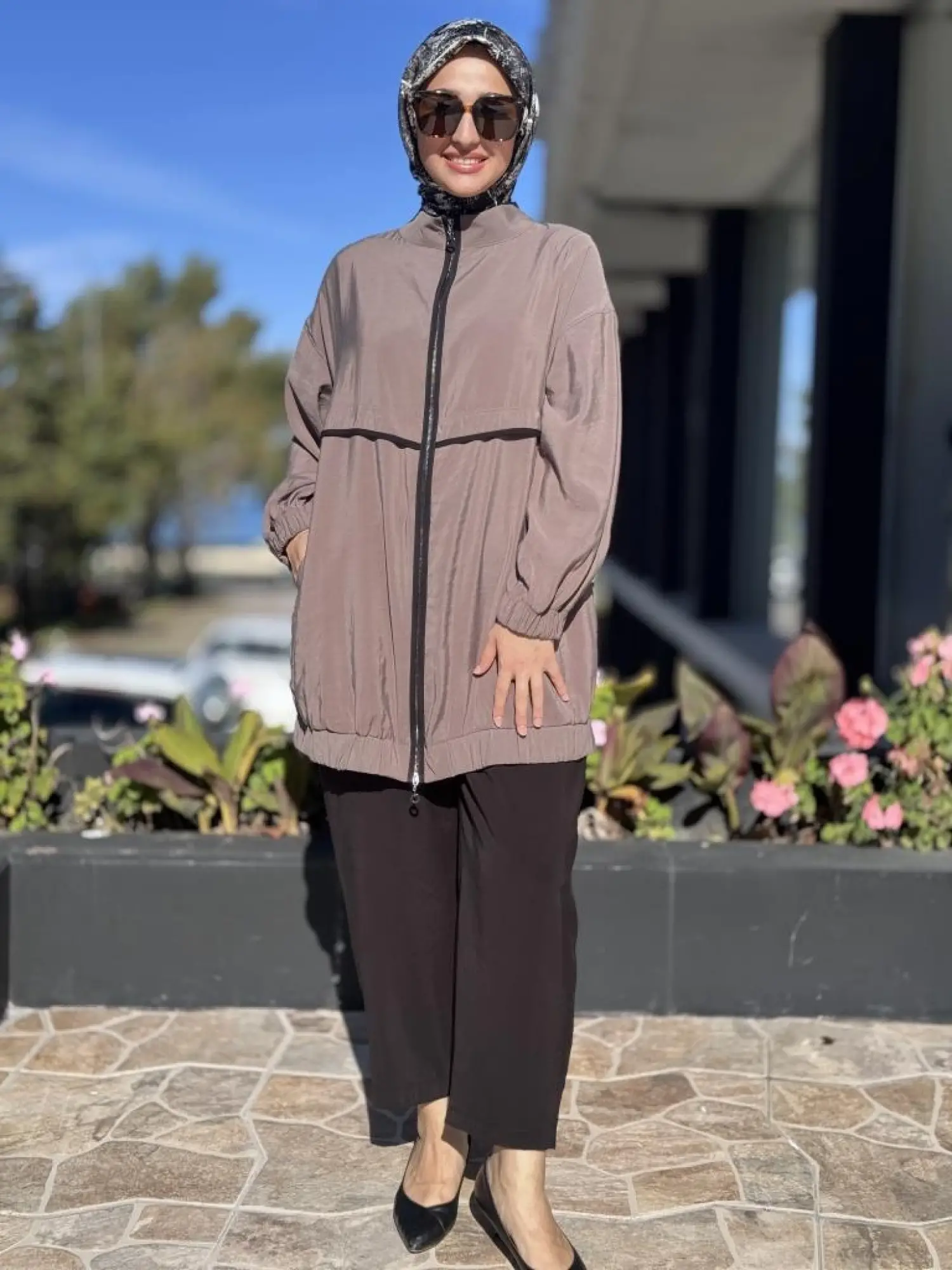 Almarwah Fermuarlı Tencel Kap Pantolon Takım 202925