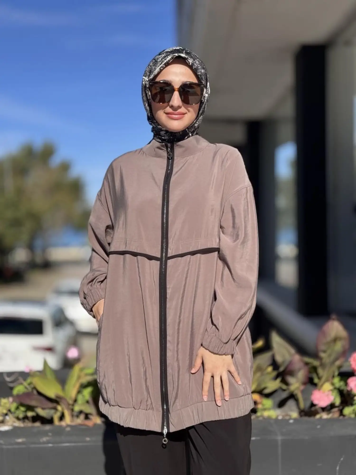 Almarwah Fermuarlı Tencel Kap Pantolon Takım 202925