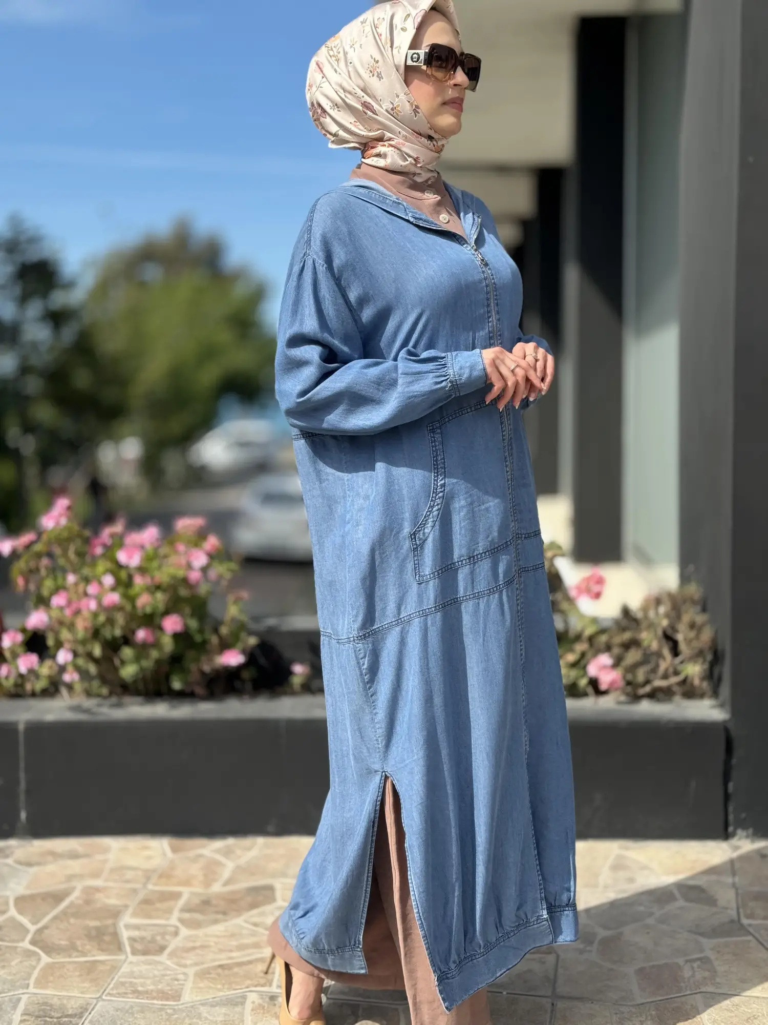 Almarwah Fermuarlı Tencel Kot Kap 404844