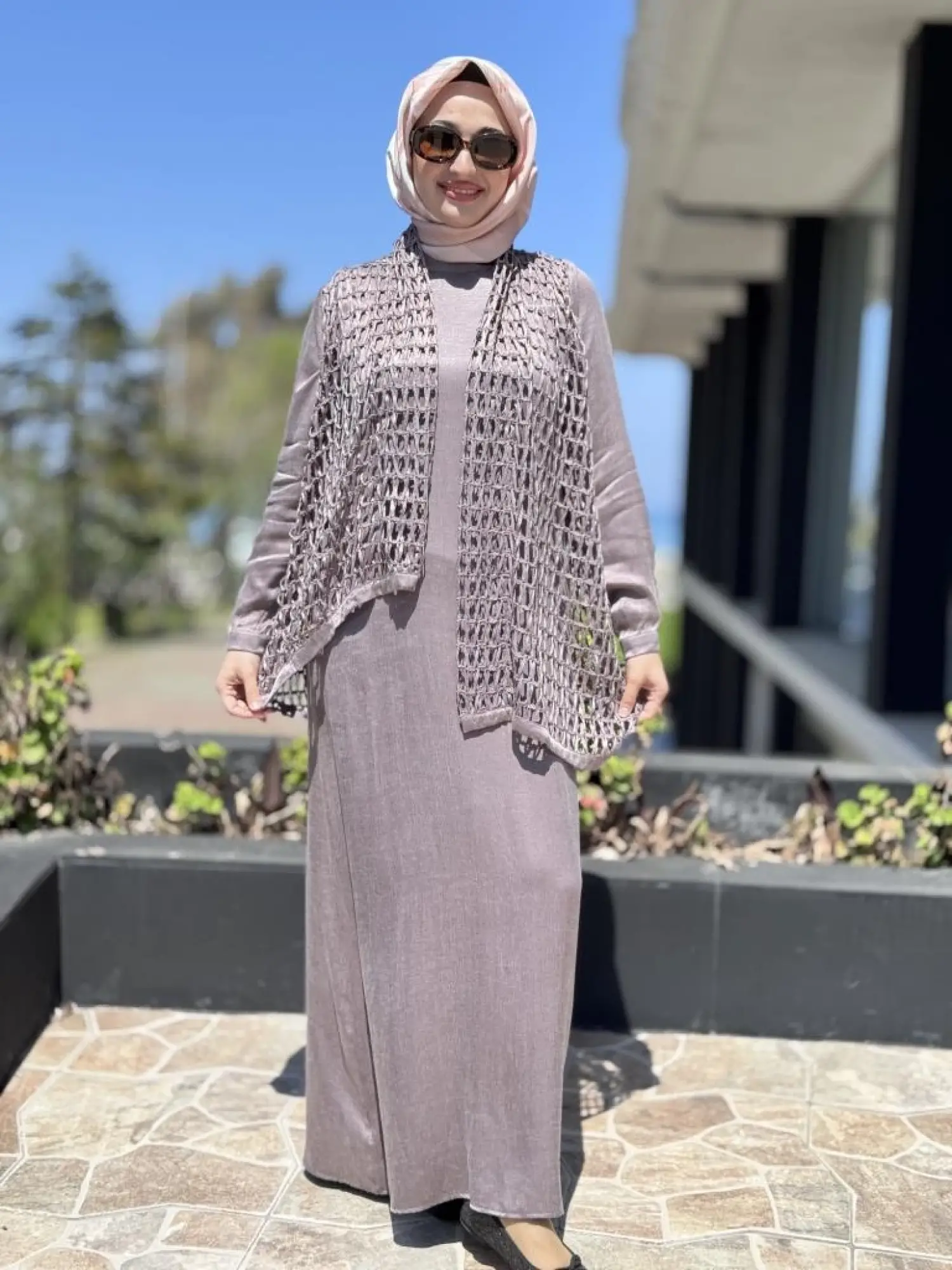 Almarwah File Yelekli Liosel Elbise 303834