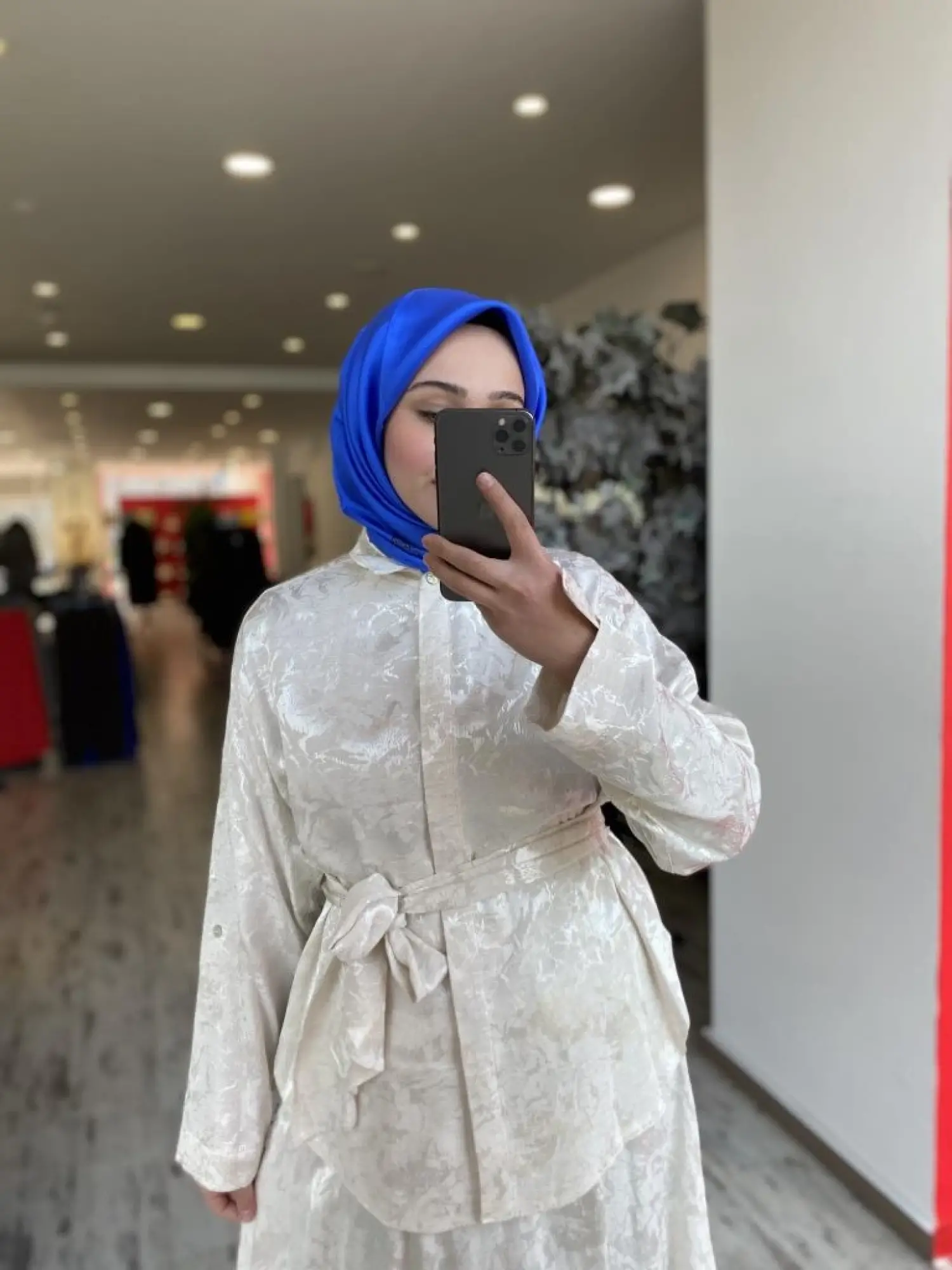 Almarwah Jakarlı Gömlek Etek Takım 202783