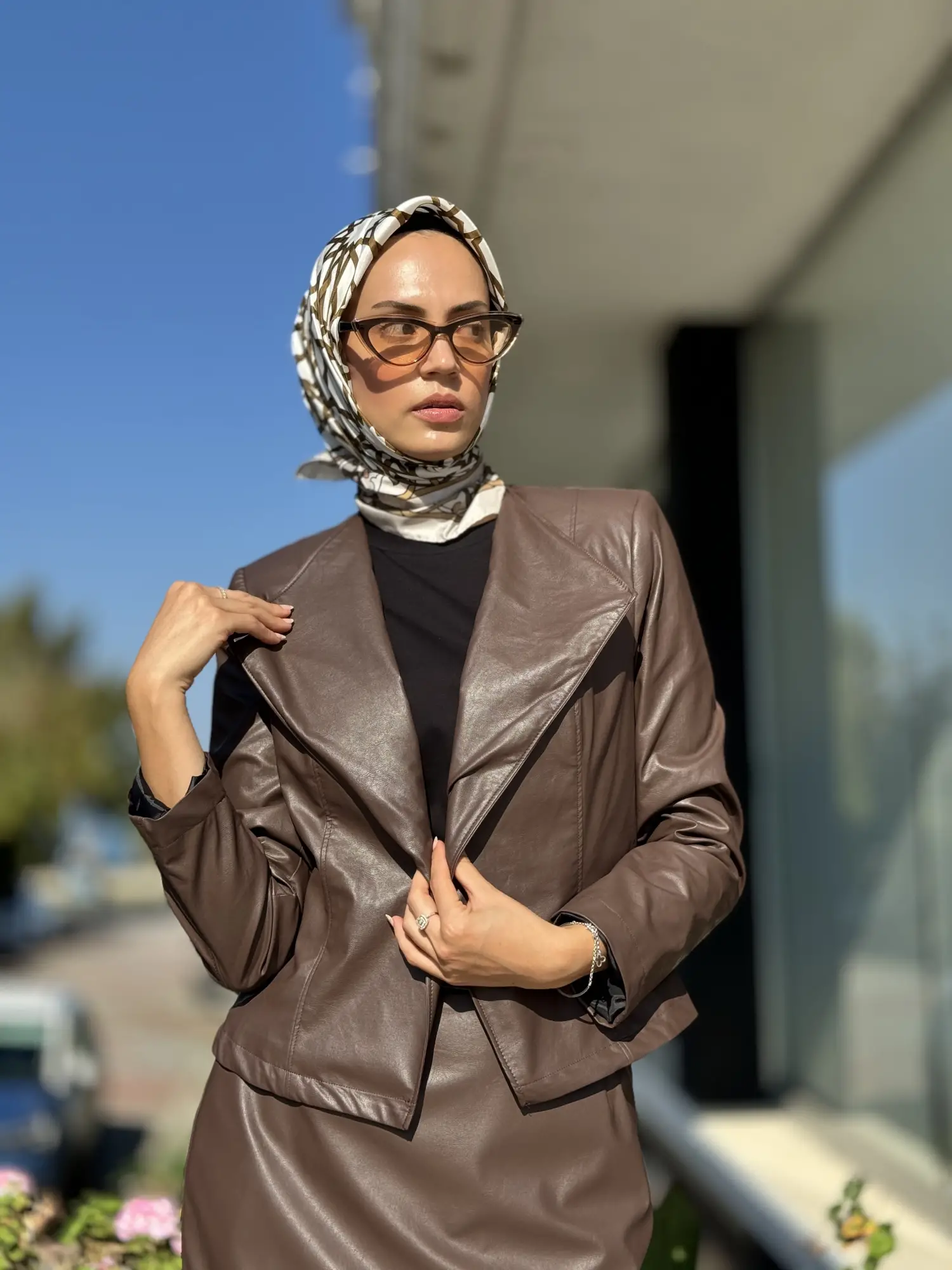 Almarwah Kısa Deri Ceket 404896