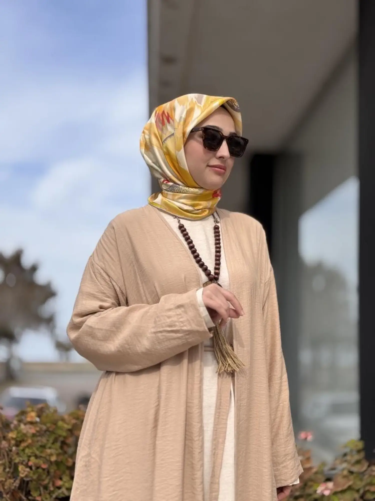 Almarwah Kolyeli 3 Lü Kap Tunik Pantolon Takım 202754