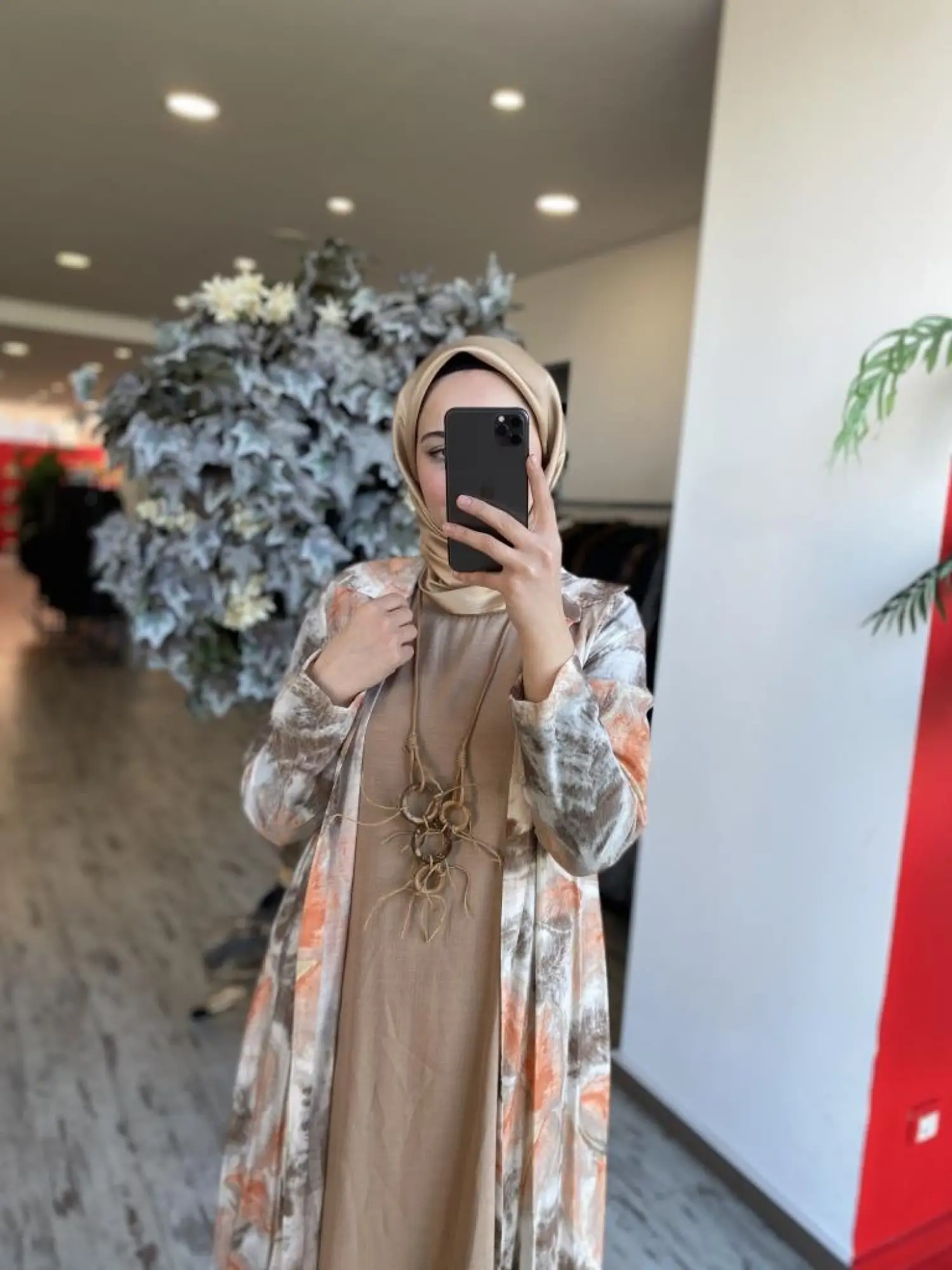 Almarwah Kolyeli Kap Elbise 2 li Takım 202739