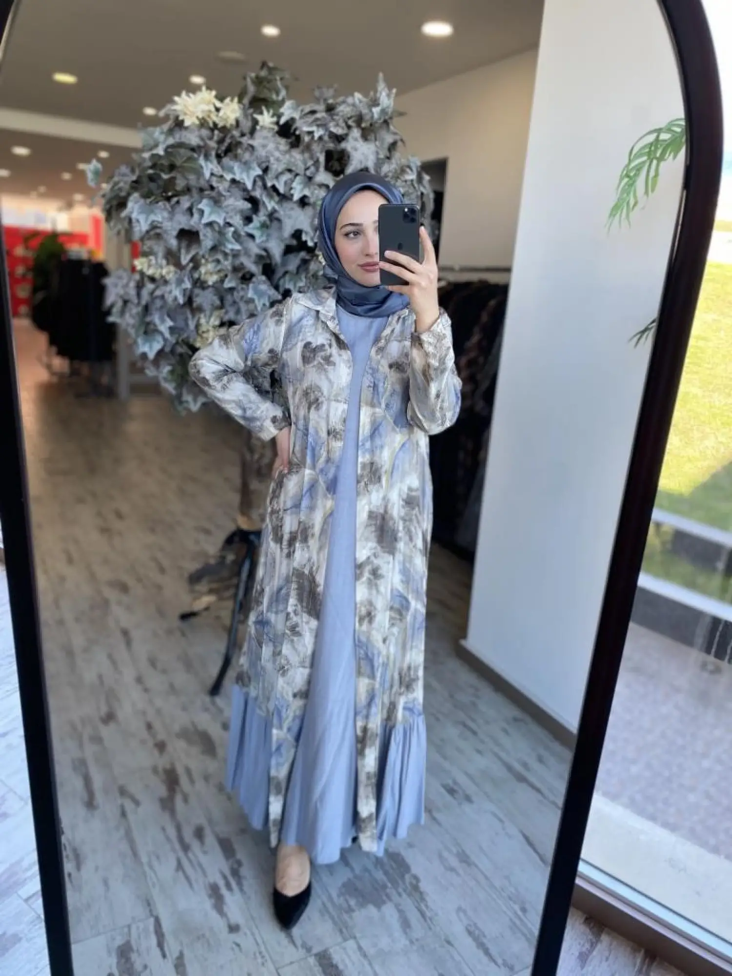 Almarwah Kolyeli Kap Elbise 2 li Takım 202739