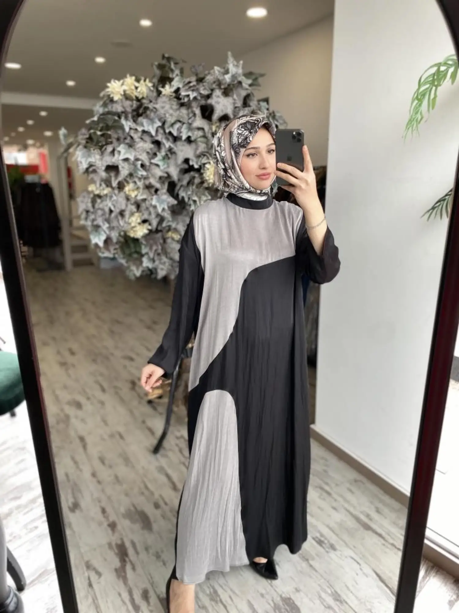 Almarwah Kraşlı Cupra Detaylı Elbise 303819