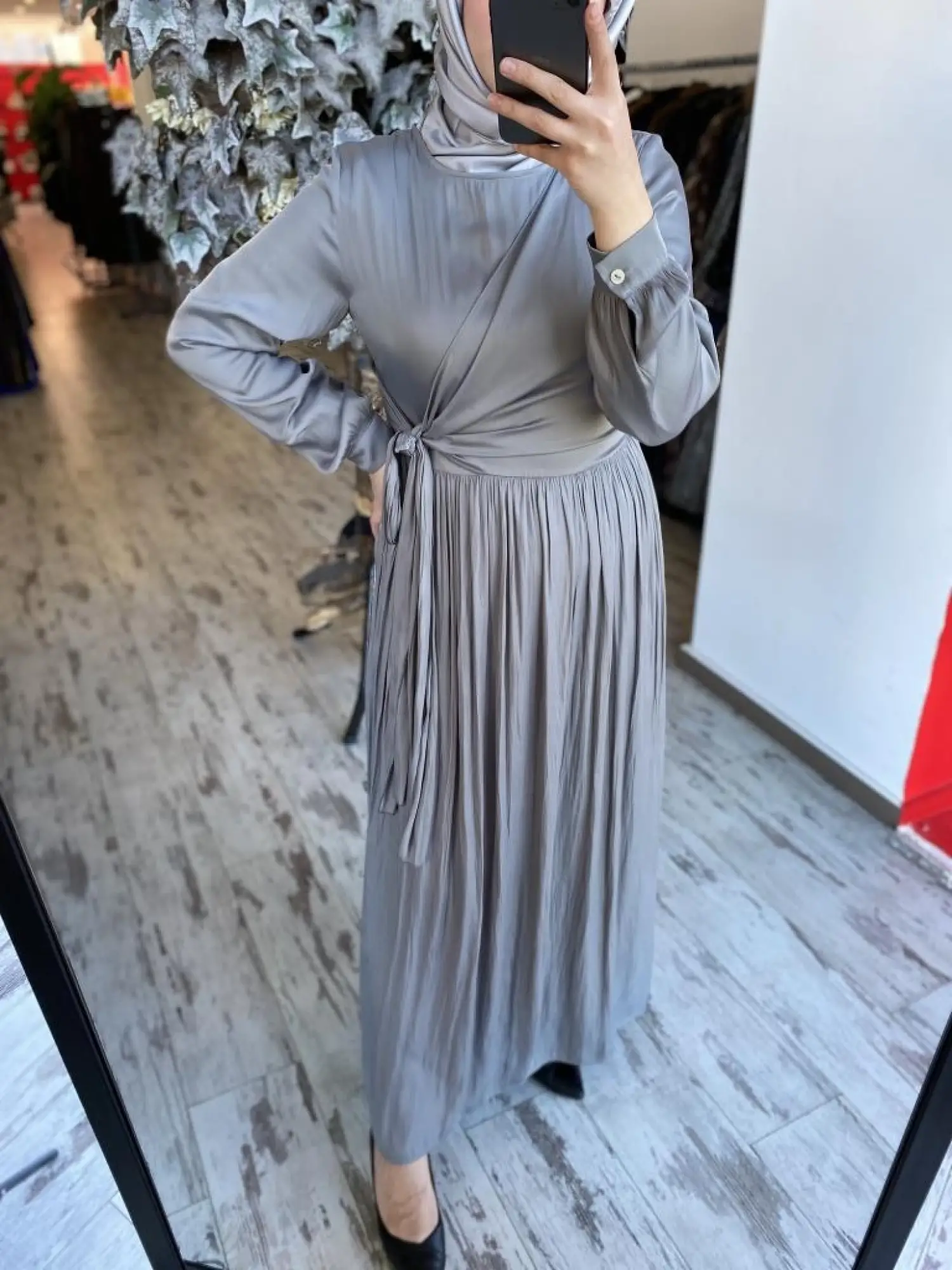 Almarwah Kraşlı Gögüs Kapak Detaylı Elbise 303821