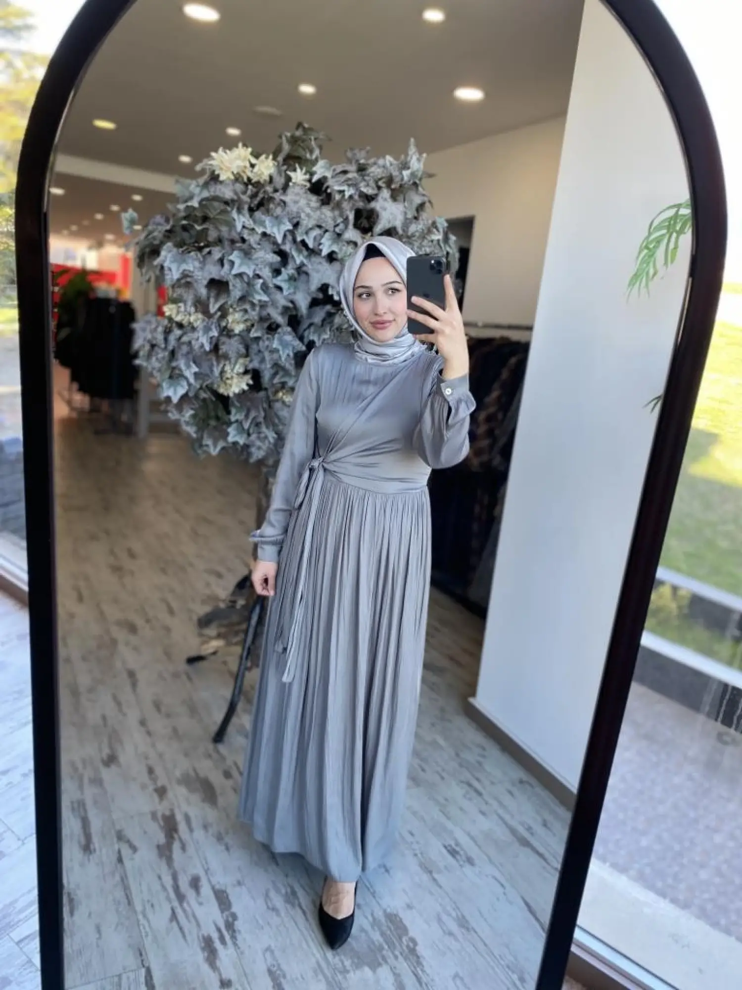 Almarwah Kraşlı Gögüs Kapak Detaylı Elbise 303821