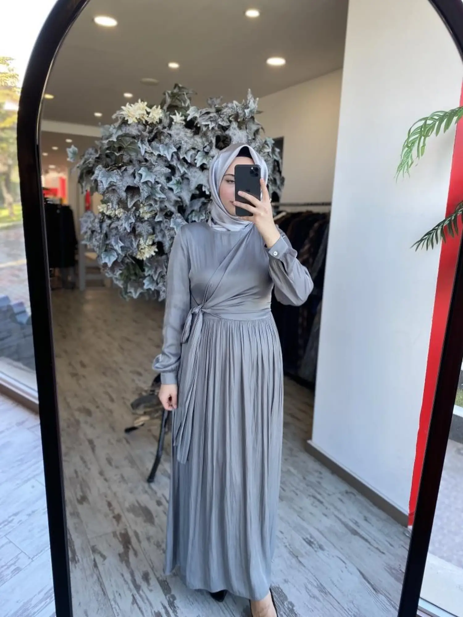 Almarwah Kraşlı Gögüs Kapak Detaylı Elbise 303821