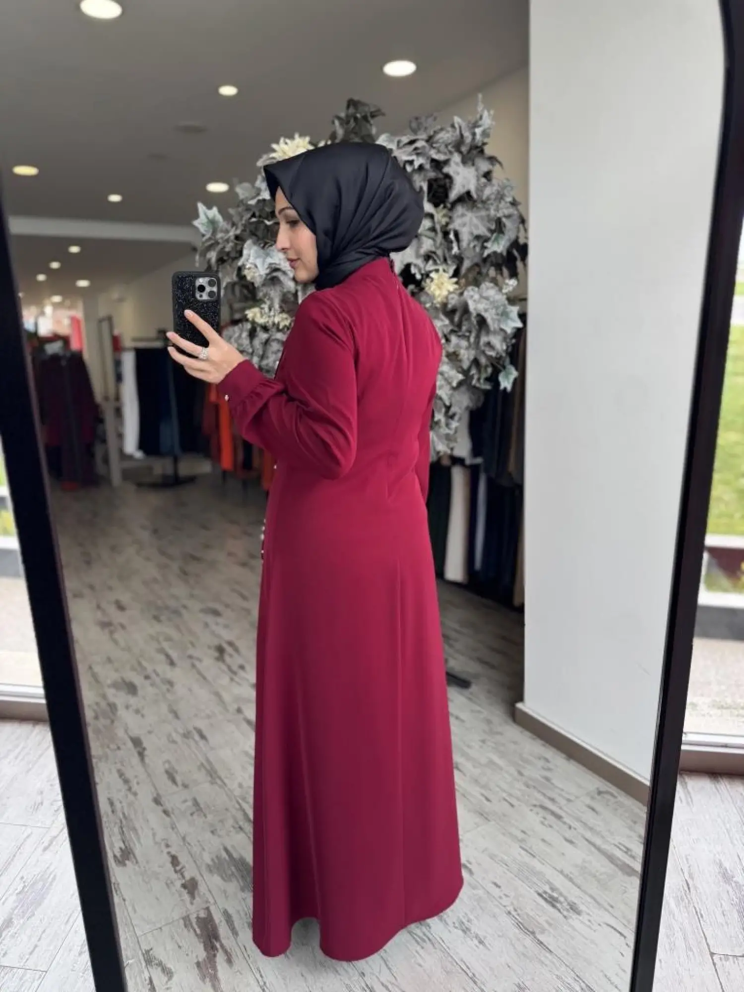 Almarwah Önü İnci ve Taş Detaylı Abiye Elbise 90470