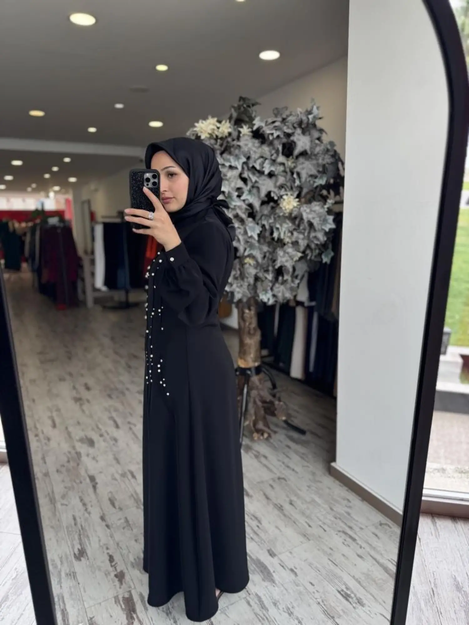 Almarwah Önü İnci ve Taş Detaylı Abiye Elbise 90470