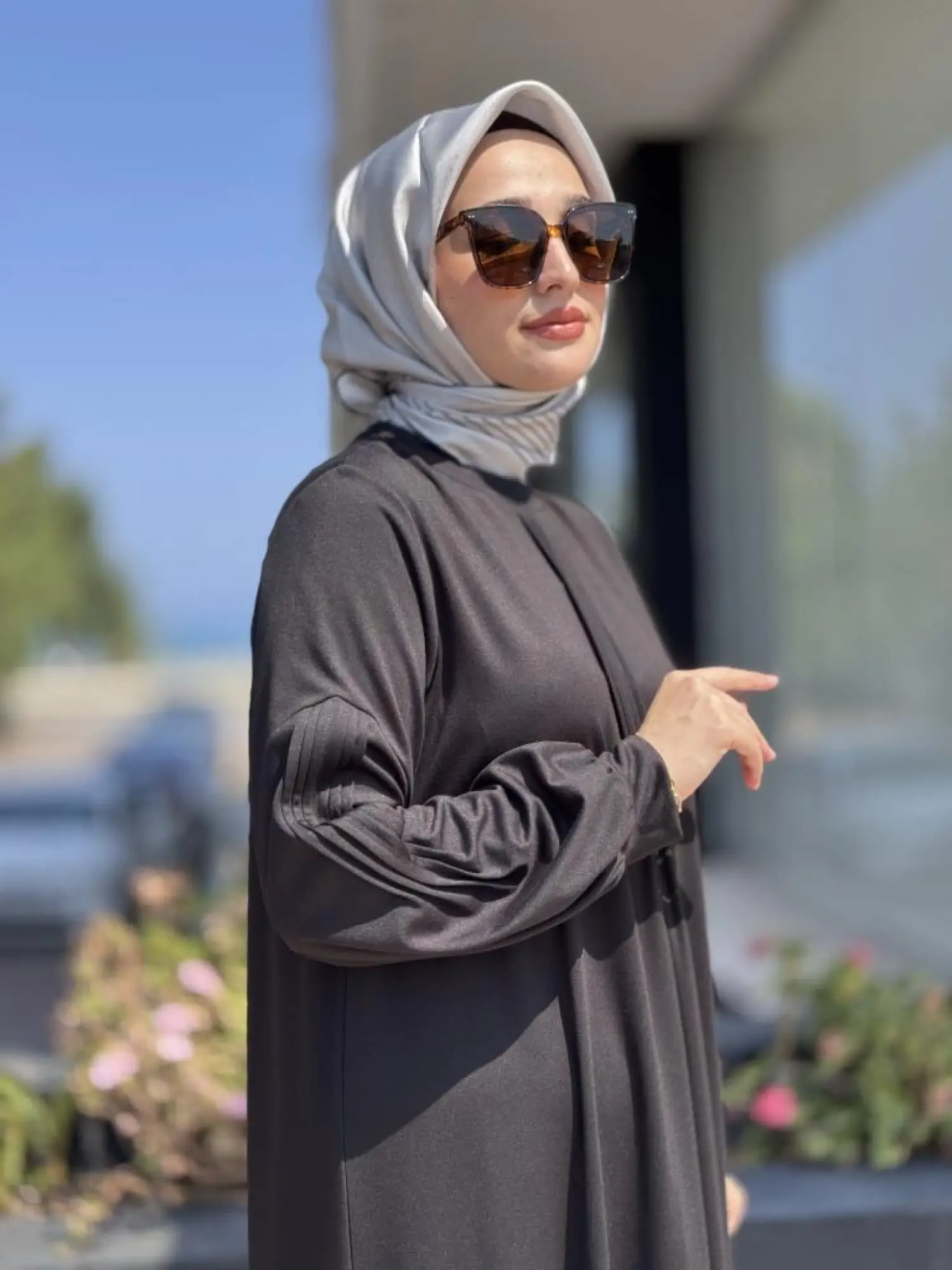 Almarwah Önü ve Kolu Drape Detaylı Elbise 303870