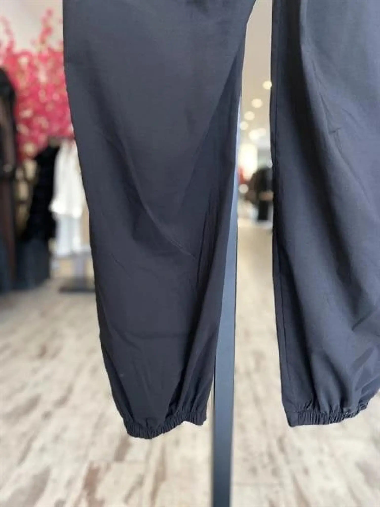 Almarwah Paça Ve Beli Lastikli Coton Siyah Pantolon 609158