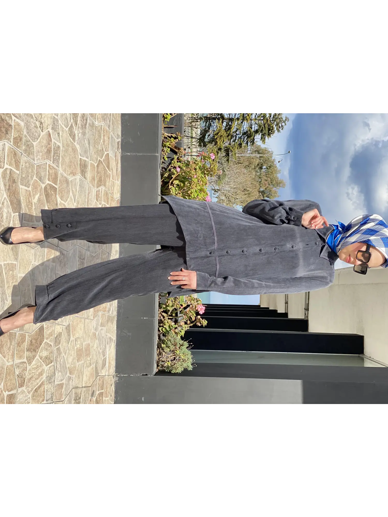 Almarwah Paçası Düğmeli Beli Lastikli Cupra İpek Pantolon 606045