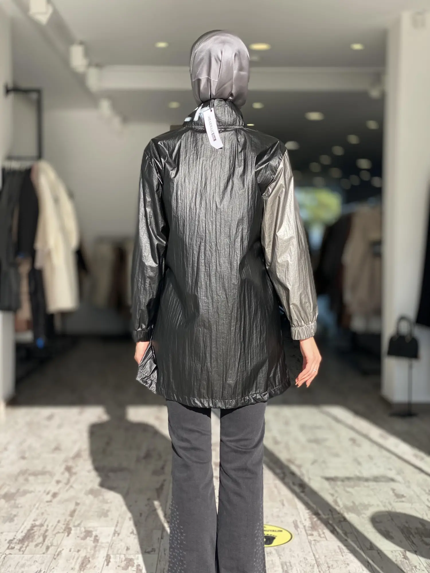 Almarwah Paraşüt Kumaş Siyah-Gri Kap 404768