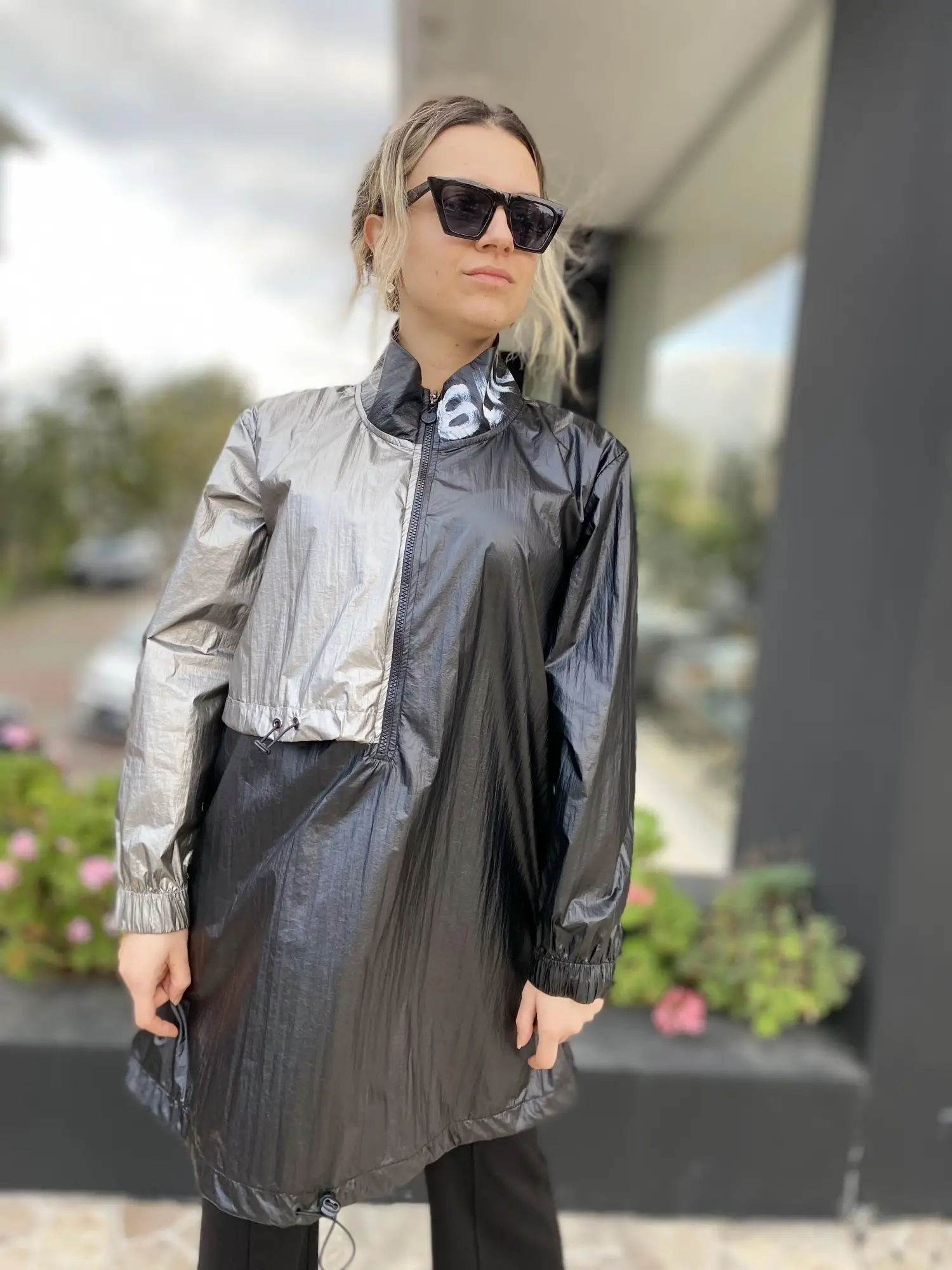 Almarwah Paraşüt Kumaş Siyah-Gri Kap 404768