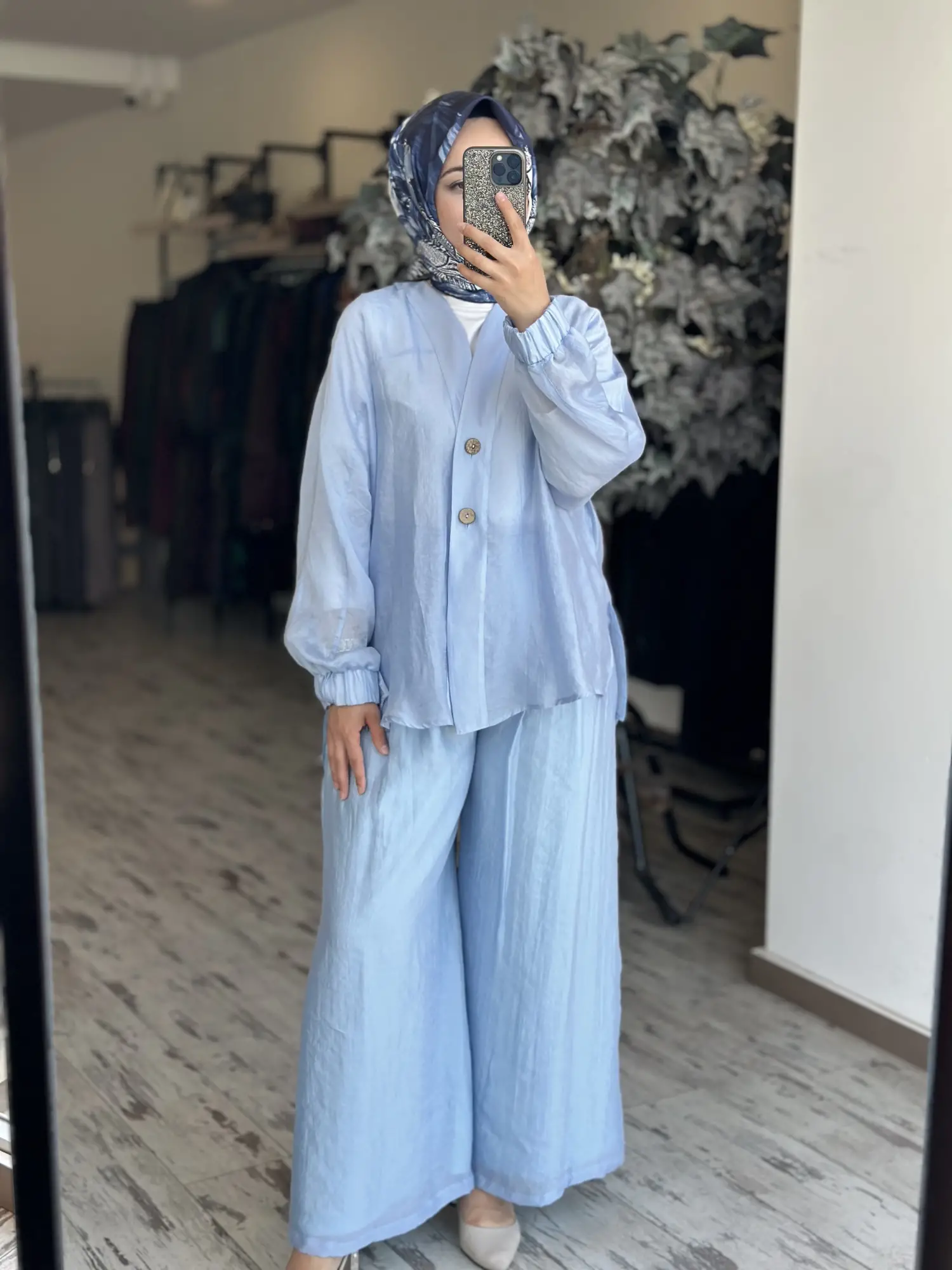 Almarwah Pile Detaylı Tencel Etek Pantolon 606123