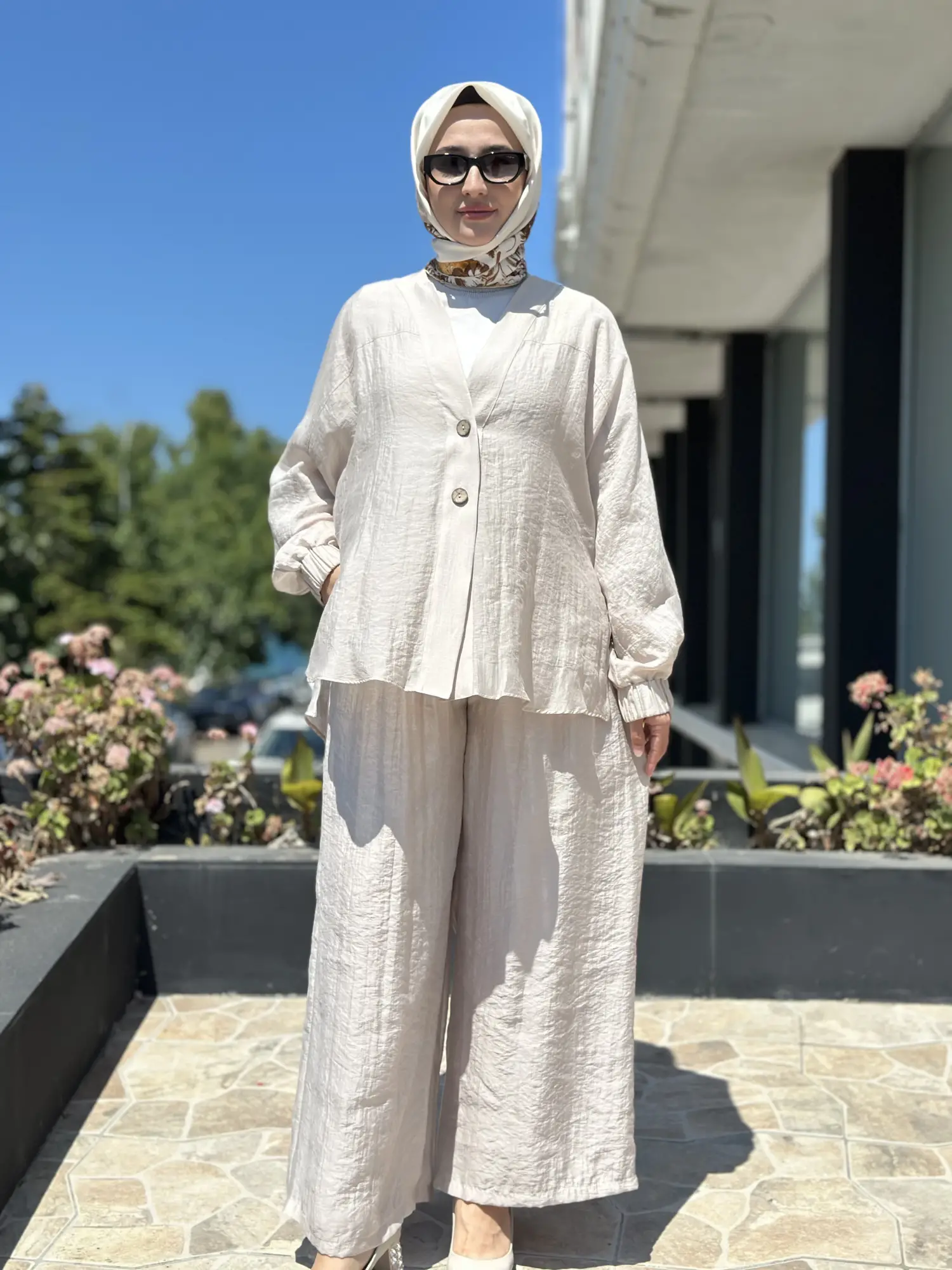 Almarwah Pile Detaylı Tencel Etek Pantolon 606123