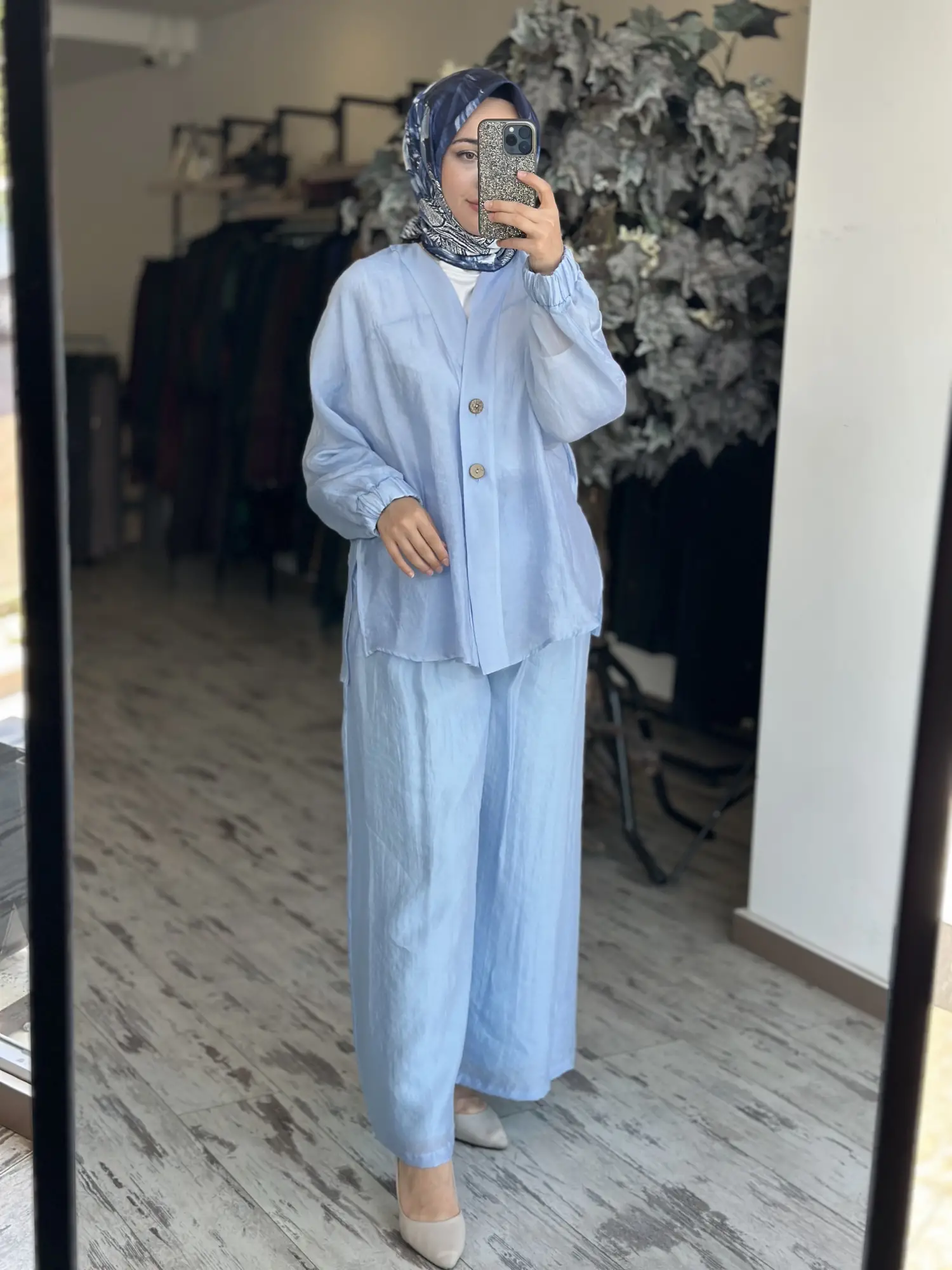 Almarwah Pile Detaylı Tencel Etek Pantolon 606123
